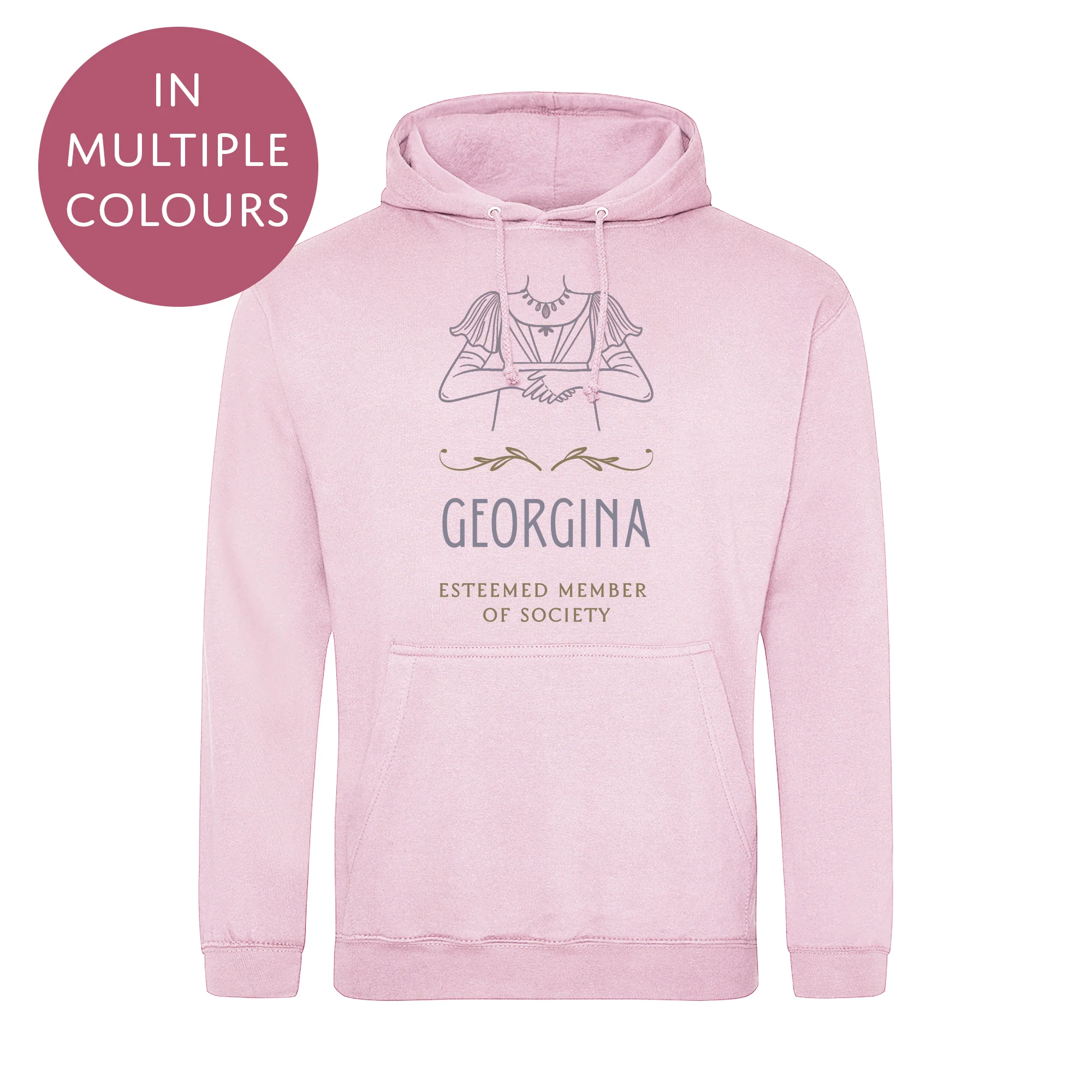 Personalised Bridgerton Inspired Hoodie / Sweatshirt - Esteemed Member of Society Jumper for Adults - Mutliple Colours - Image 2