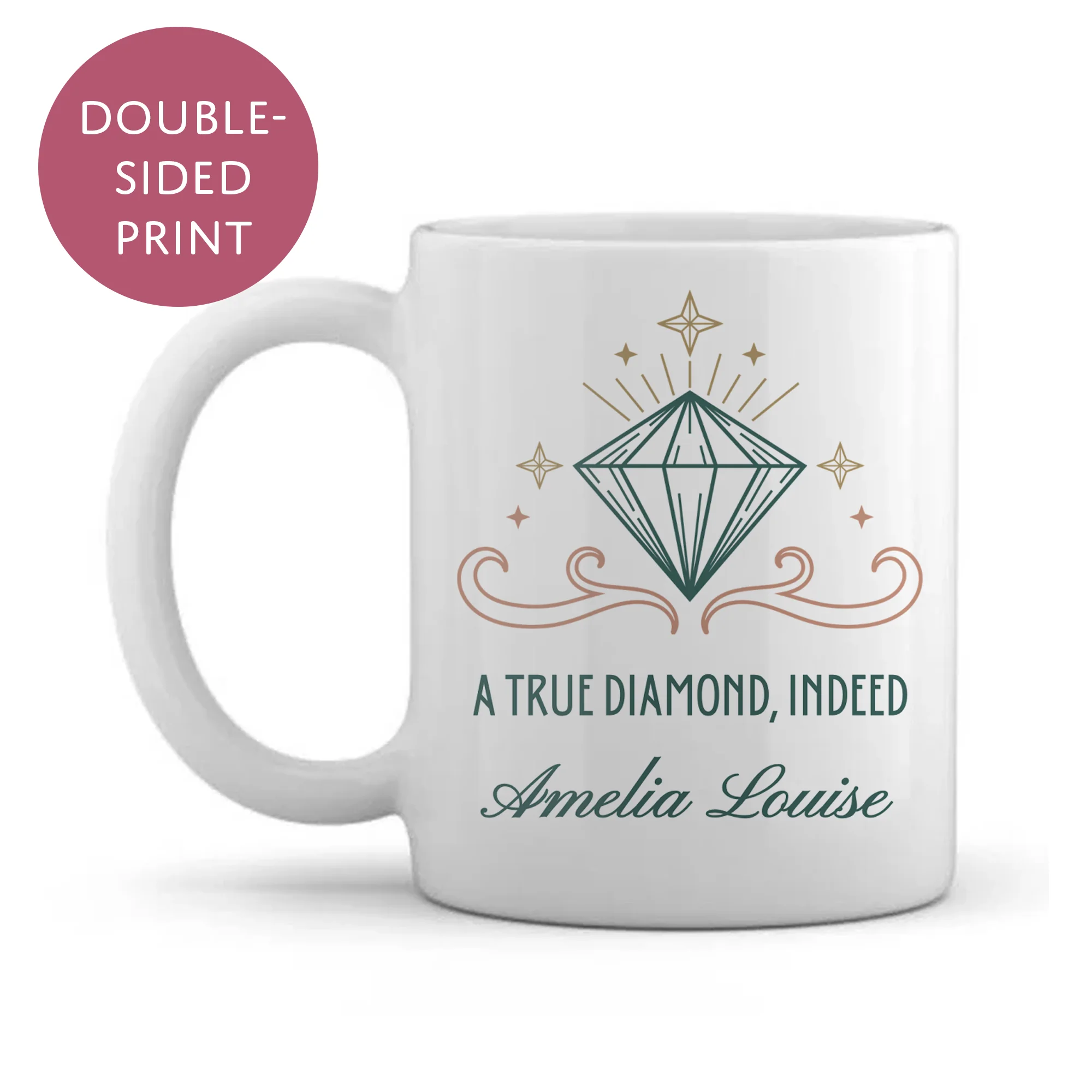 Personalised Bridgerton Inspired Mug - Diamond Trending Tea Cofee Cup for Adults - Image 2