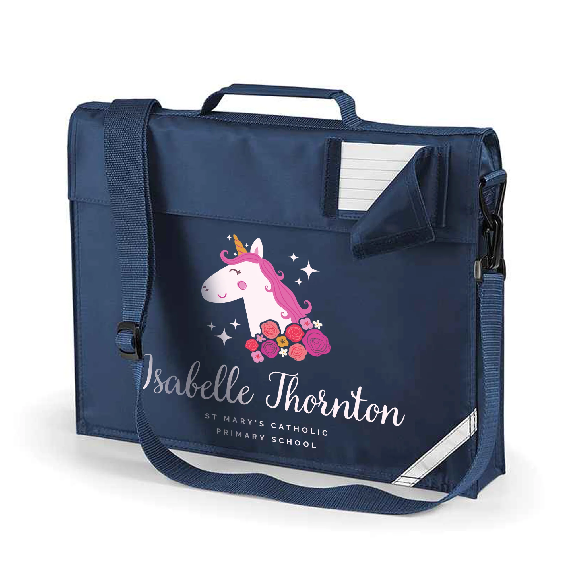 Personalised Children's Book Bag Unicorn Design - Image 2