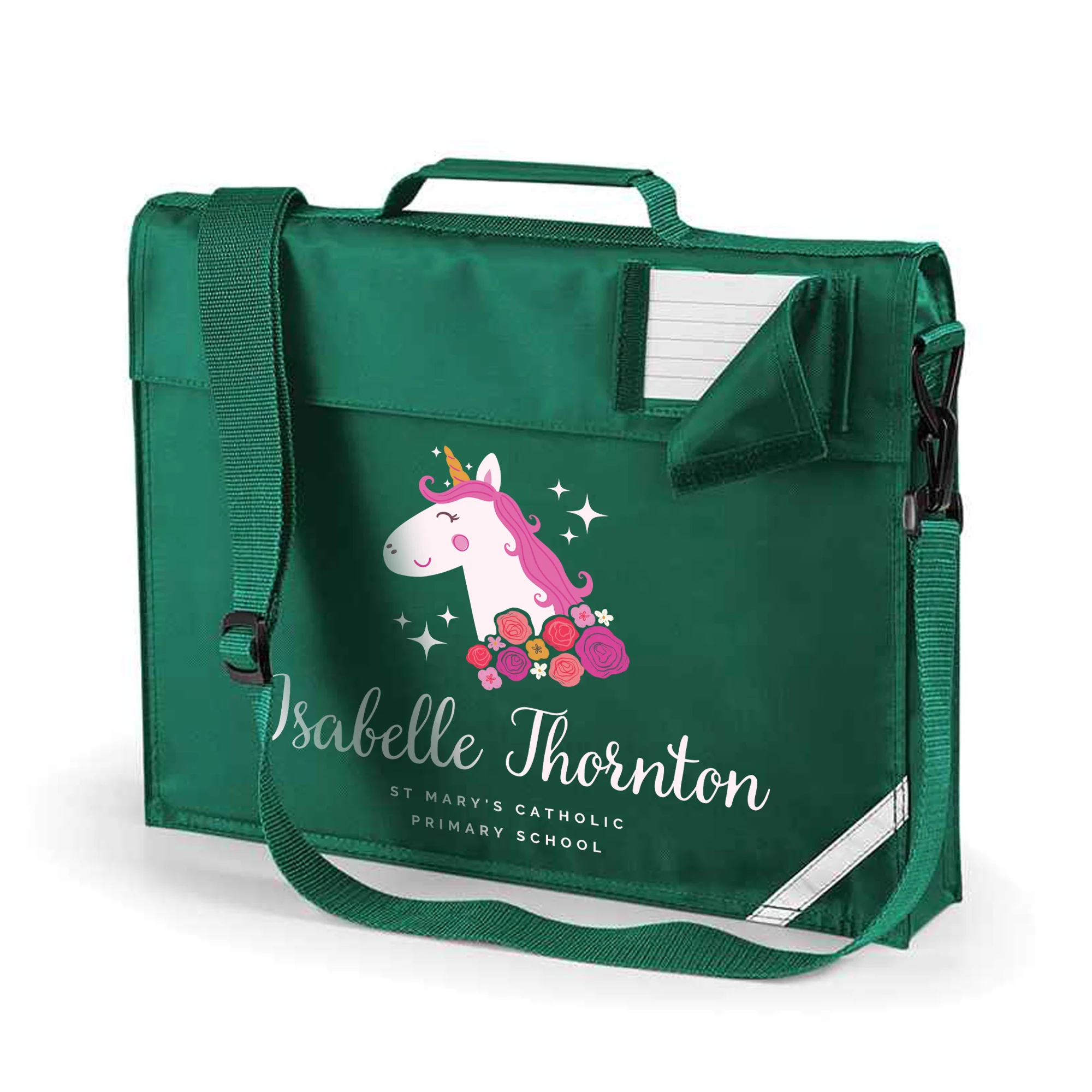Personalised Children's Book Bag Unicorn Design - Image 3