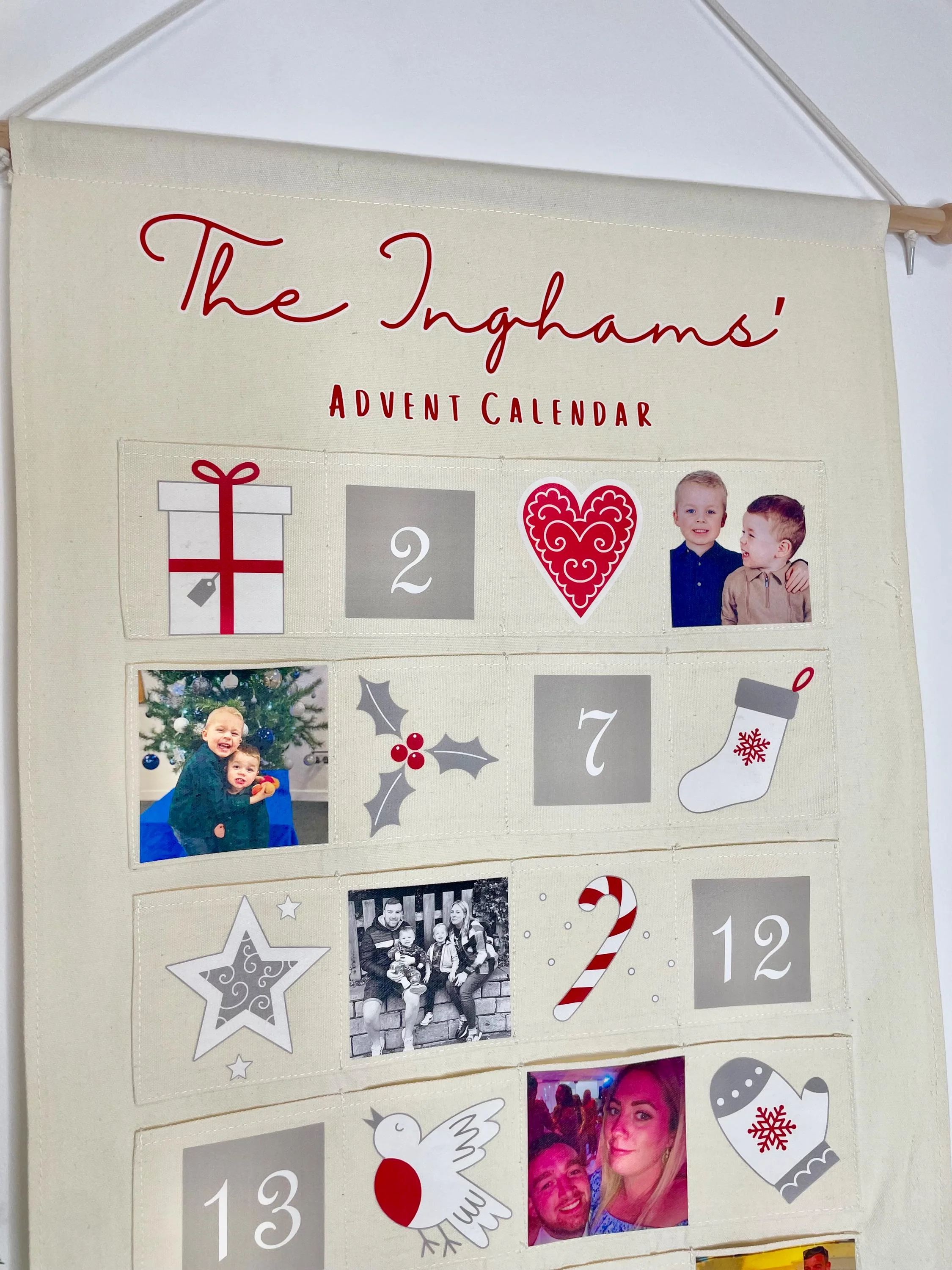 Personalised family advent calendar with family photos - Image 3