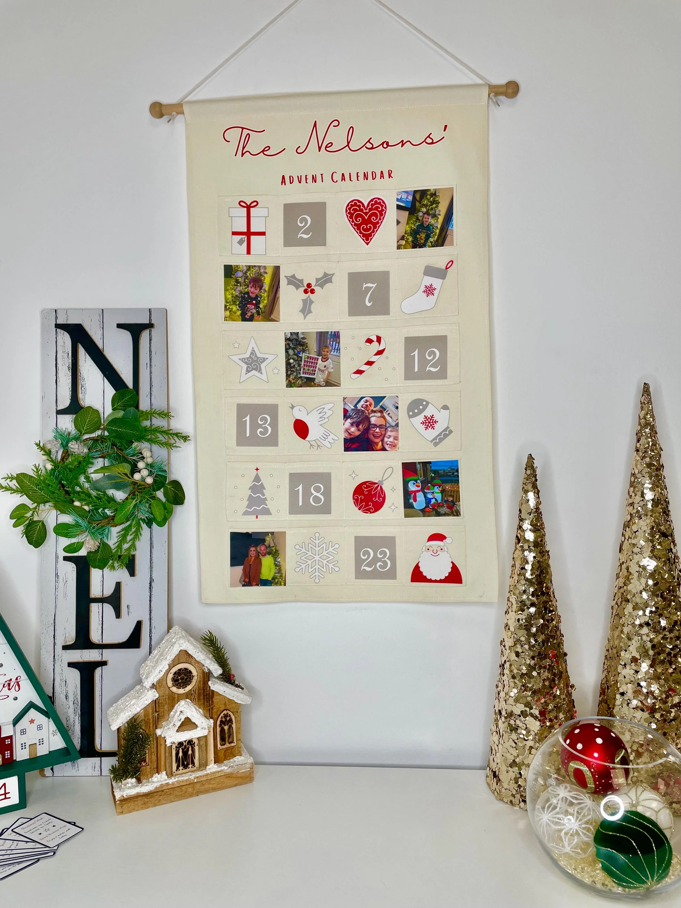 Personalised family advent calendar with family photos - Image 4