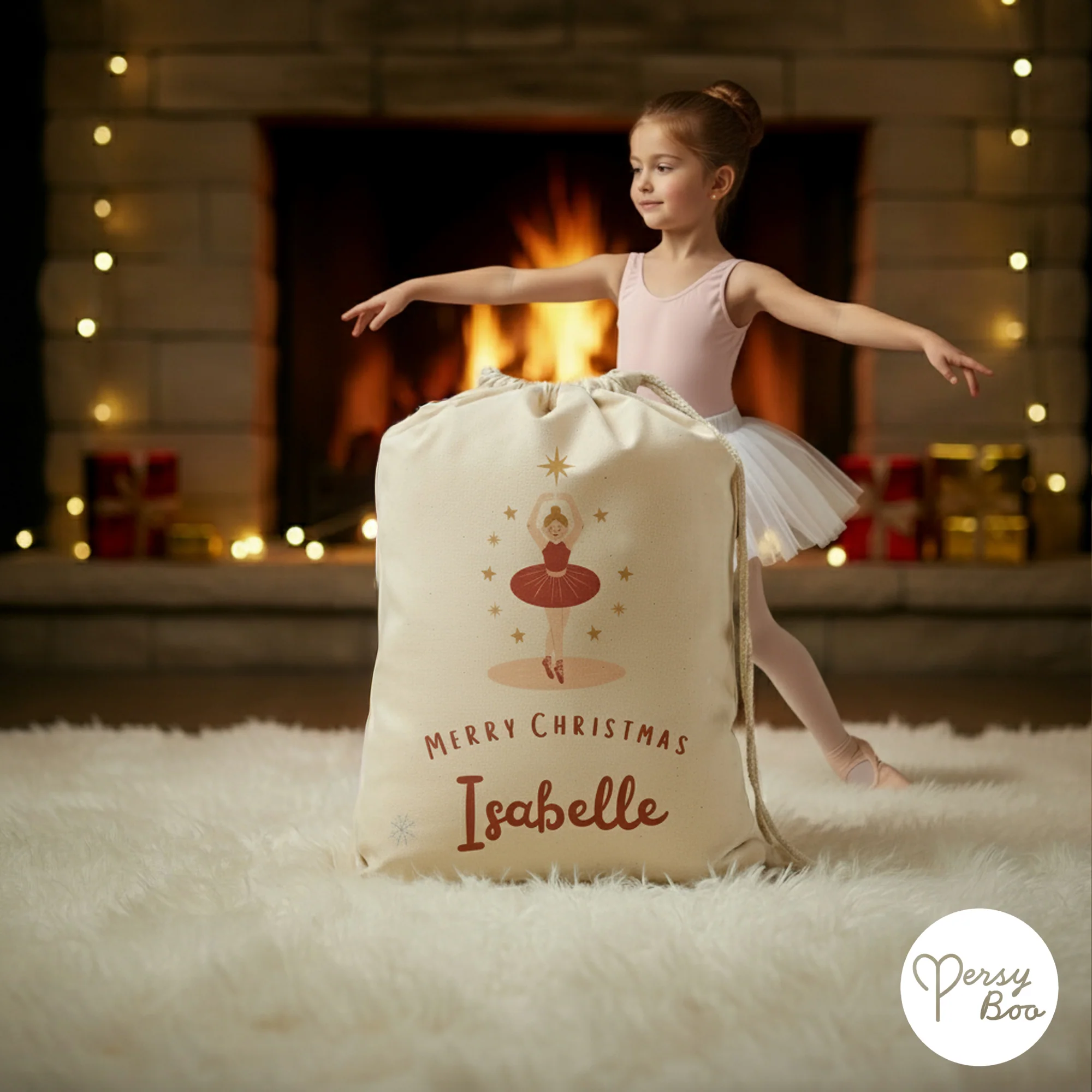 Personalised Christmas Countdown Gift Sack - Ballerina Magic - Image 2