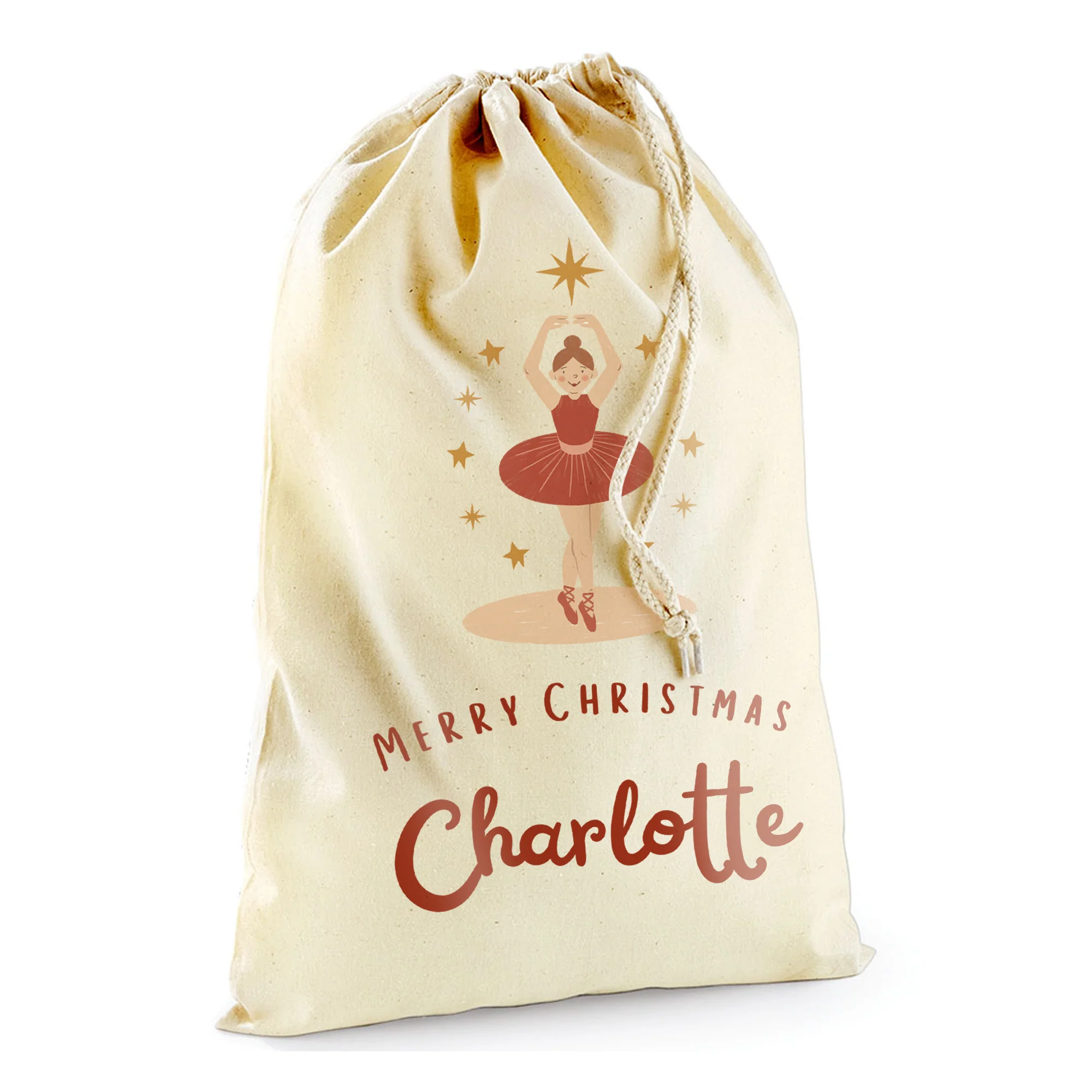 Personalised Christmas Countdown Gift Sack - Ballerina Magic - Image 3