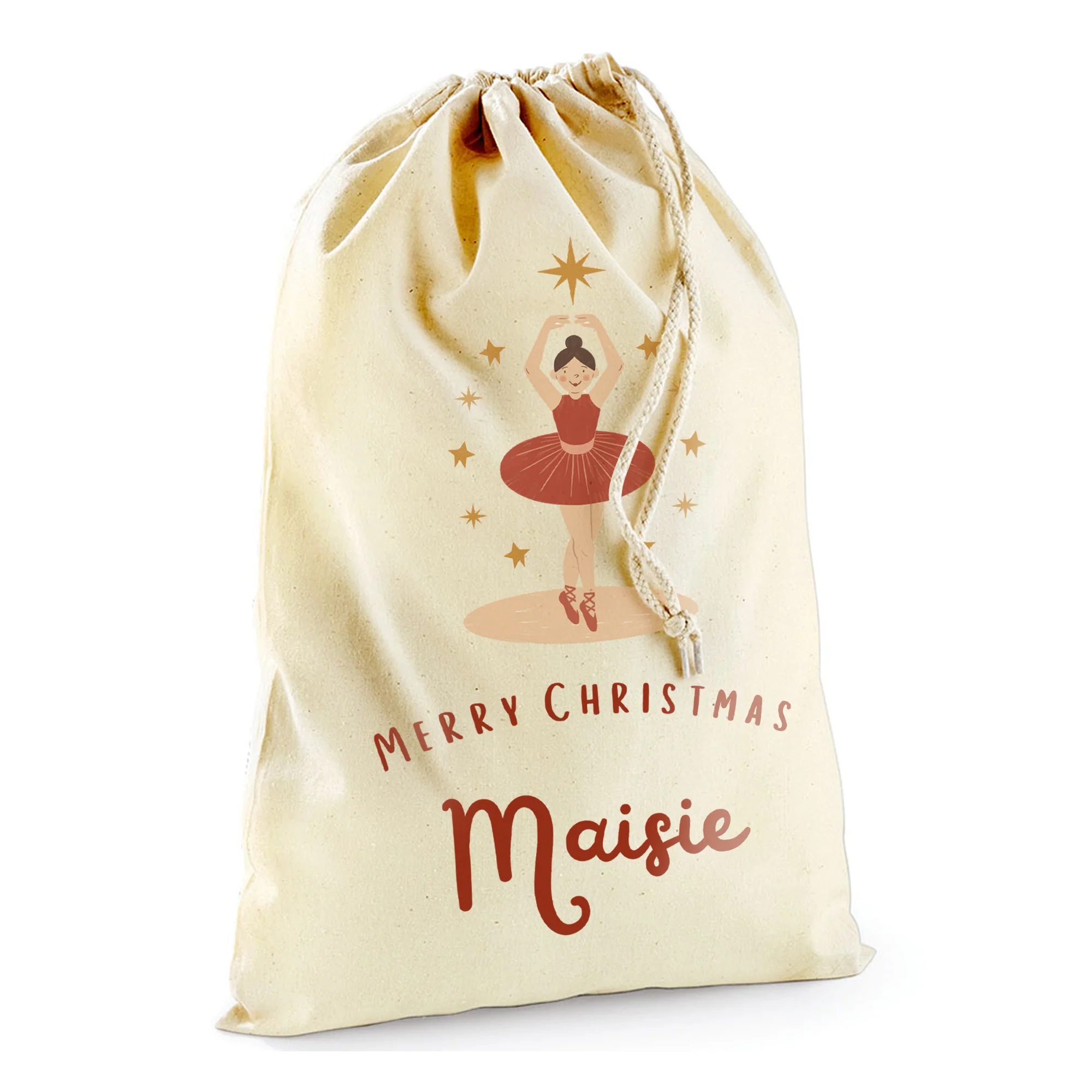 Personalised Christmas Countdown Gift Sack - Ballerina Magic - Image 4