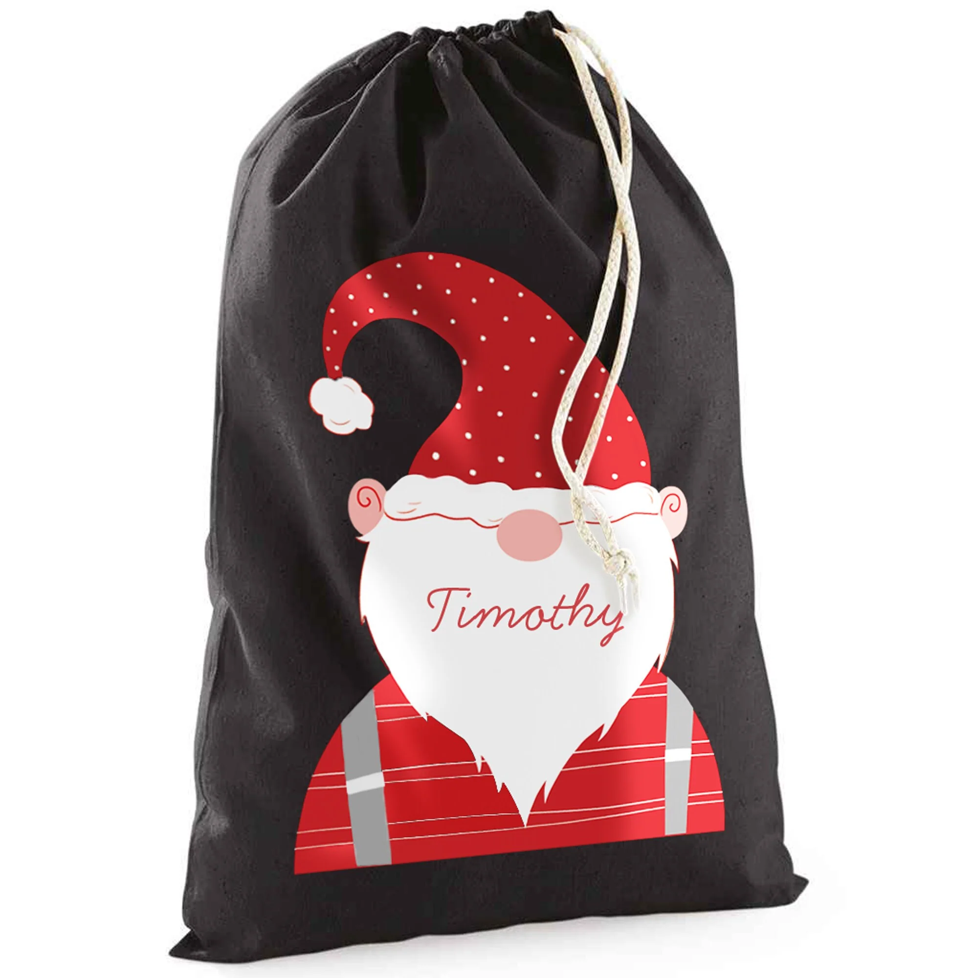 Personalised Christmas Gnome Santa Sack - Image 6
