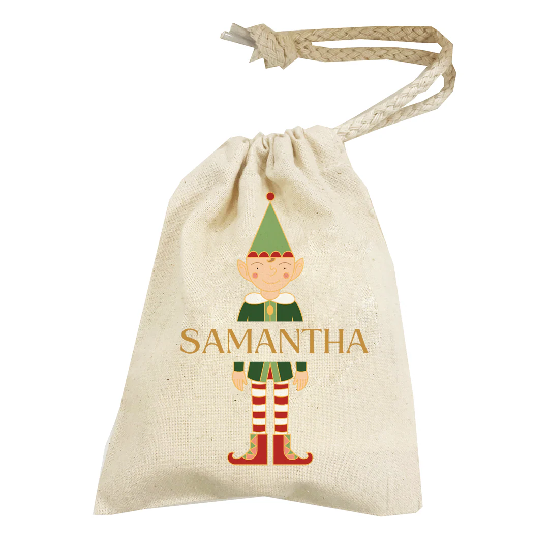 Personalised Christmas Money Pouch - Custom Festive Coin Bag - Holiday Gift Sack - Add Your Name - Image 3