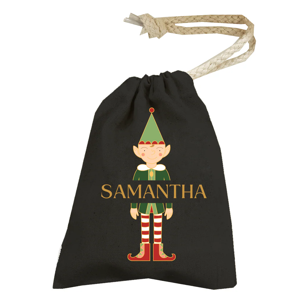 Personalised Christmas Money Pouch - Custom Festive Coin Bag - Holiday Gift Sack - Add Your Name - Image 4