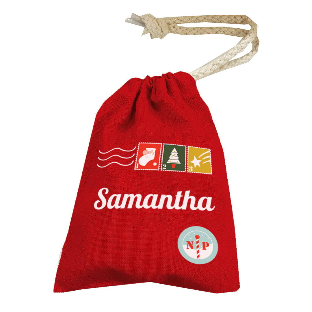 Personalised Christmas Money Pouch - Custom Festive Coin Bag - Holiday Gift Sack - Add Your Name - Image 3