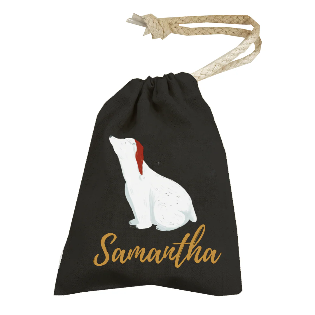 Personalised Christmas Money Pouch - Custom Festive Coin Bag - Holiday Gift Sack - Add Your Name - Image 4