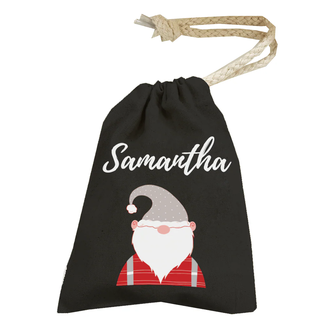 Personalised Christmas Money Pouch - Custom Festive Coin Bag - Holiday Gift Sack - Add Your Name - Image 3