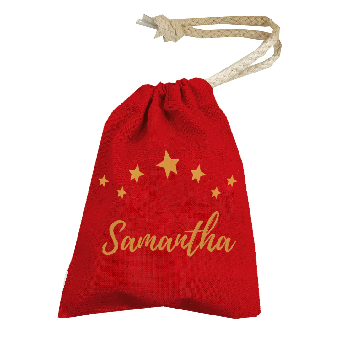 Personalised Christmas Money Pouch - Custom Festive Coin Bag - Holiday Gift Sack - Add Your Name - Image 4