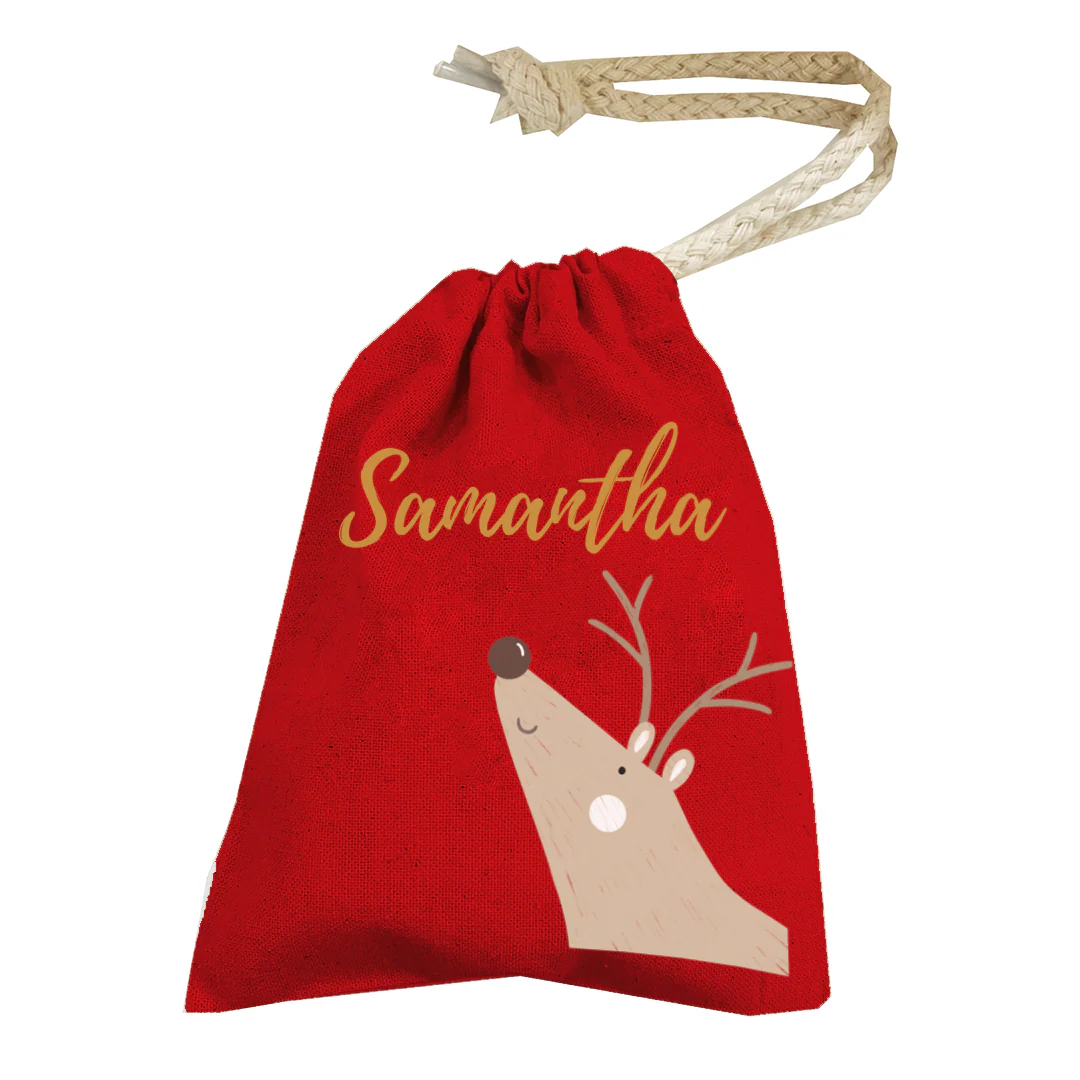 Personalised Christmas Money Pouch - Custom Festive Coin Bag - Holiday Gift Sack - Add Your Name - Image 4