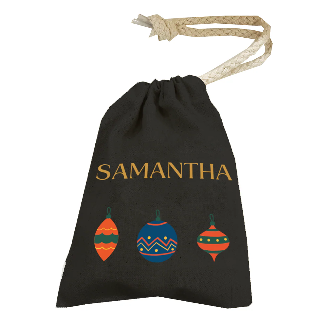 Personalised Christmas Money Pouch - Custom Festive Coin Bag - Holiday Gift Sack - Add Your Name - Image 4