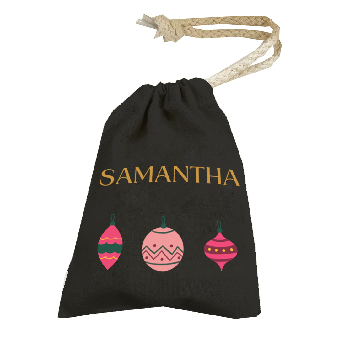 Personalised Christmas Money Pouch - Custom Festive Coin Bag - Holiday Gift Sack - Add Your Name - Image 4