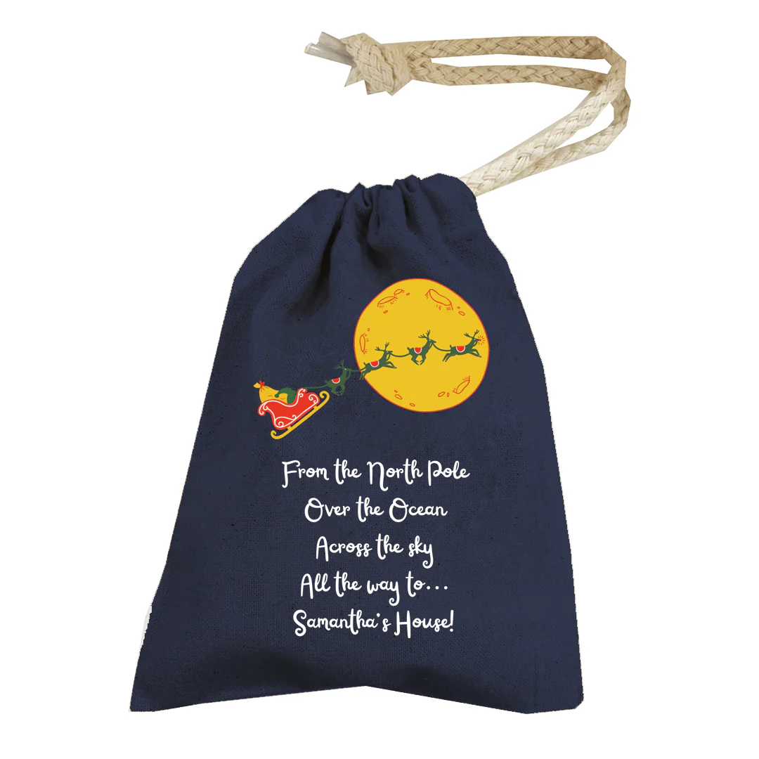 Personalised Christmas Money Pouch - Custom Festive Coin Bag - Holiday Gift Sack - Add Your Name - Image 3