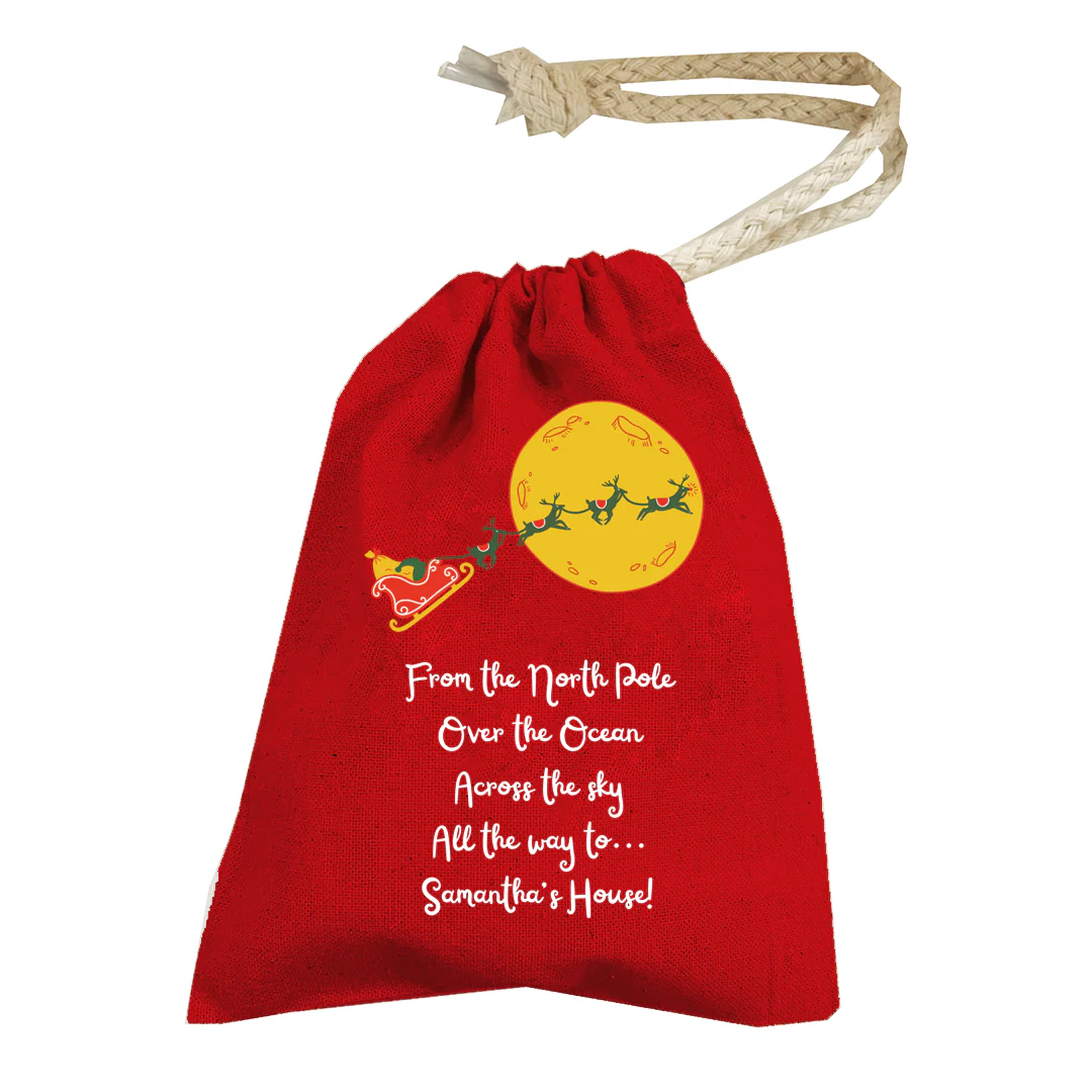 Personalised Christmas Money Pouch - Custom Festive Coin Bag - Holiday Gift Sack - Add Your Name - Image 4