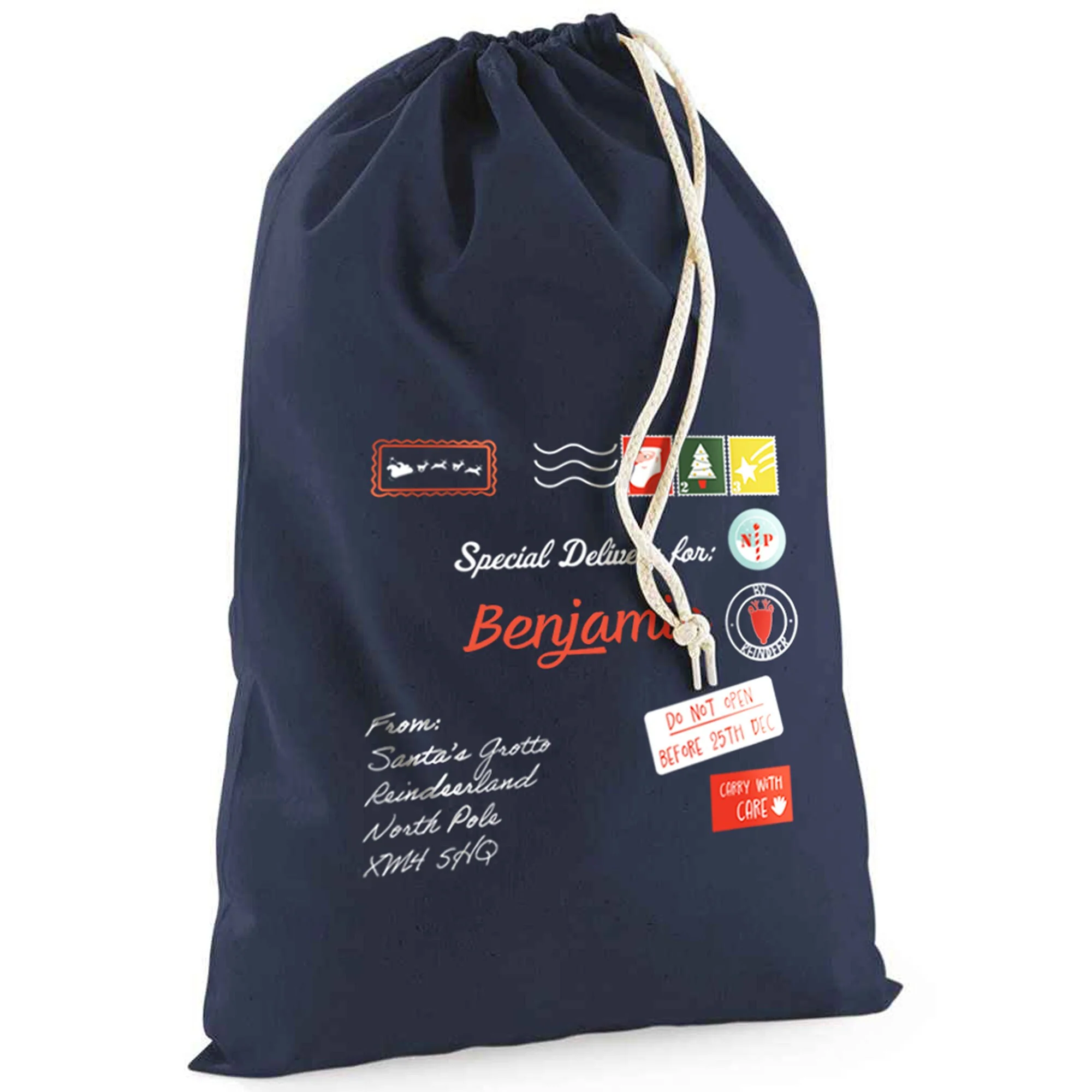 Personalised Santas Letter Christmas Sack - Image 8