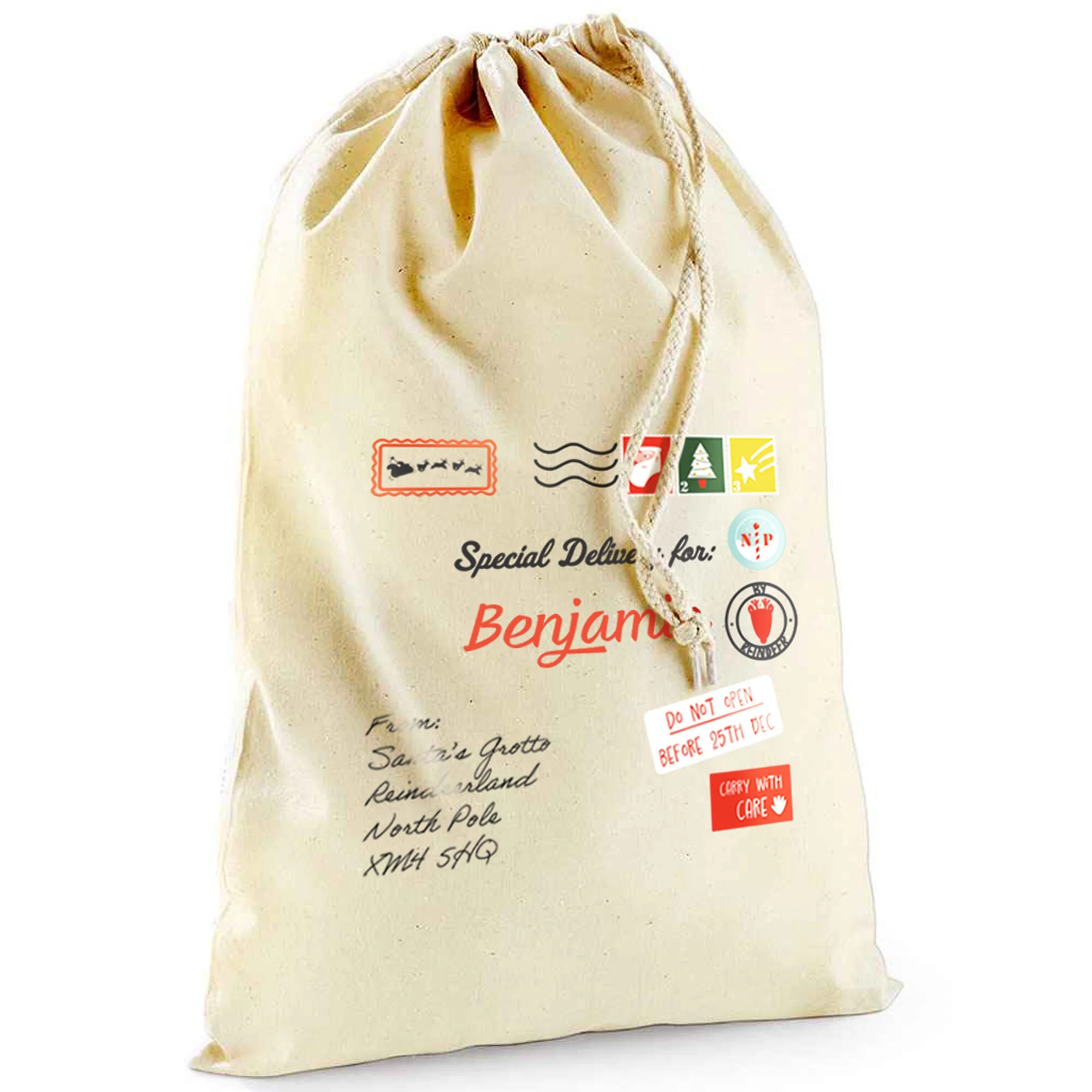 Personalised Santas Letter Christmas Sack - Image 9
