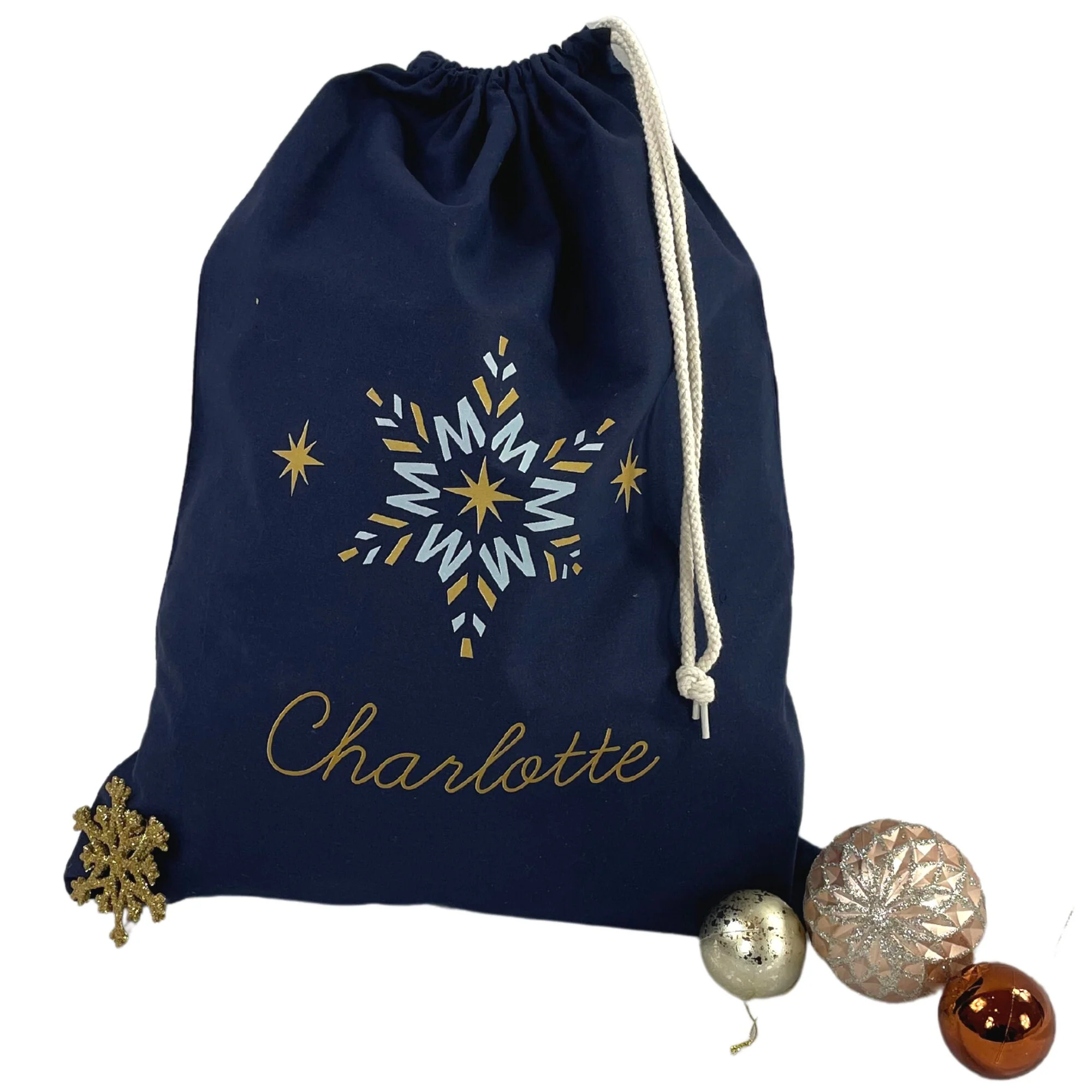 Personalised Snowflake Christmas Sack - Image 3