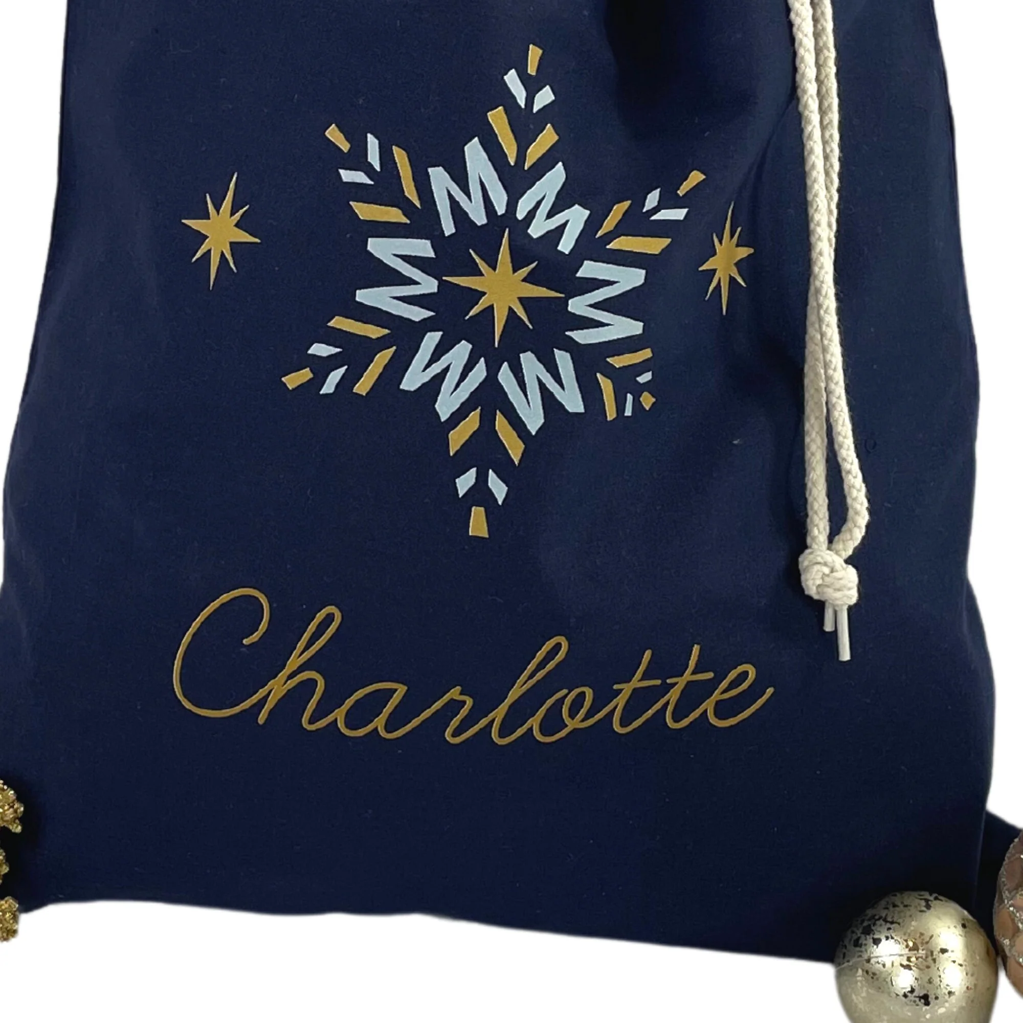 Personalised Snowflake Christmas Sack - Image 4