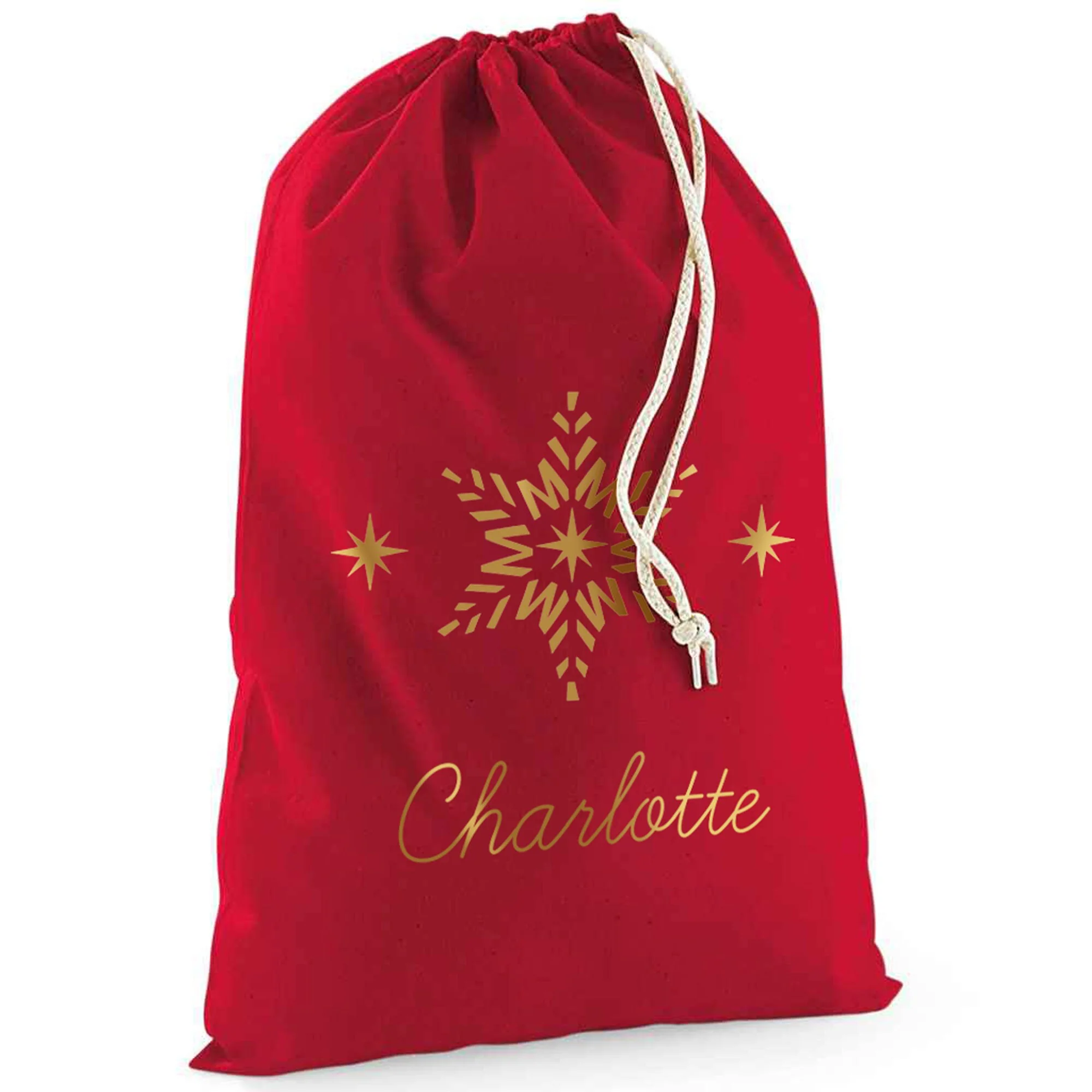 Personalised Snowflake Christmas Sack - Image 8
