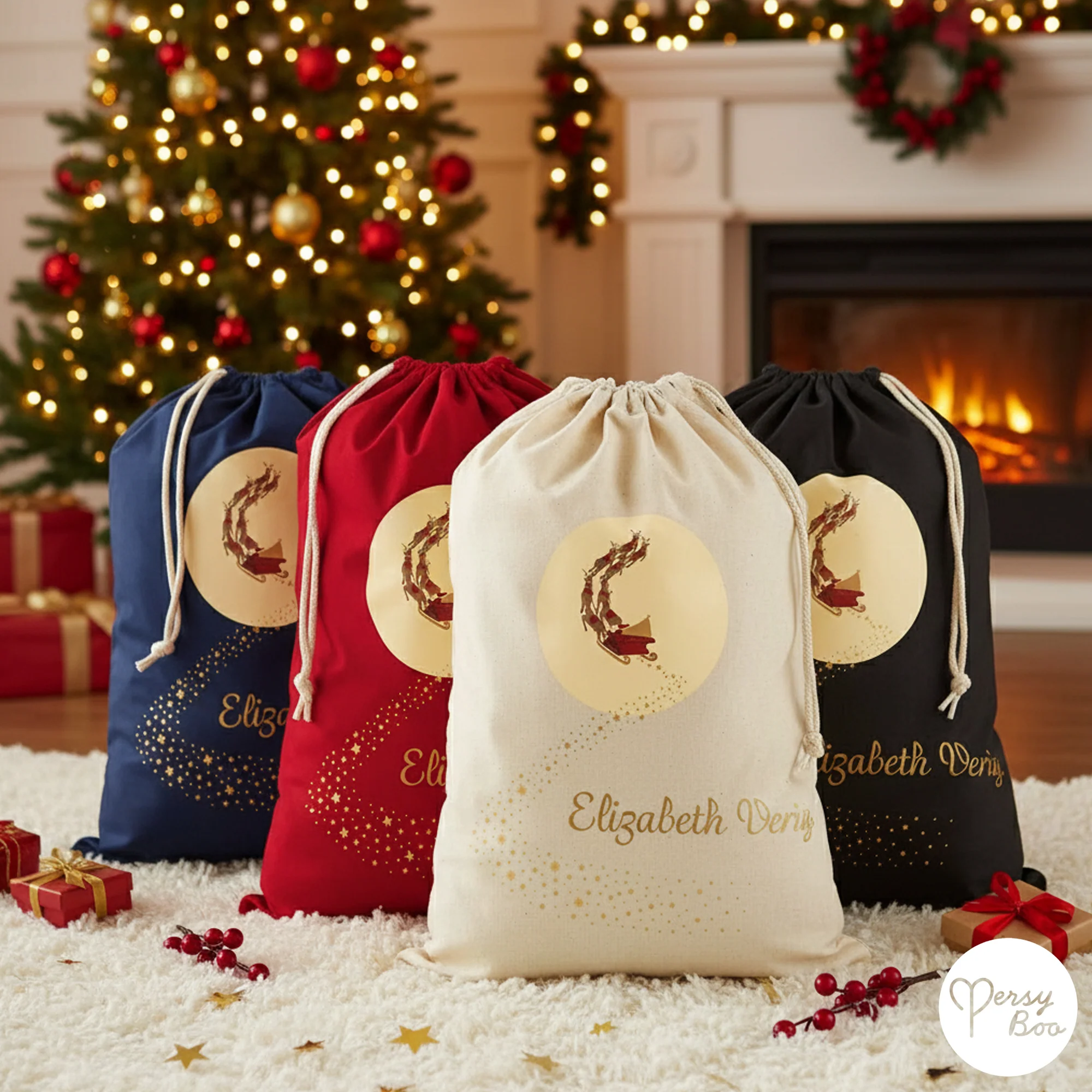 Personalised Christmas Santa Sleigh Sack - Image 2