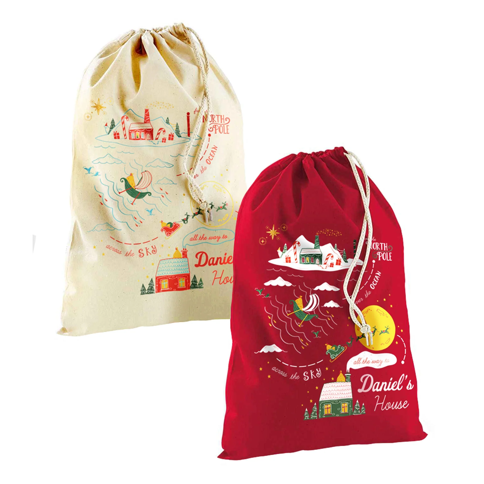 Personalised Christmas Santa Sleigh Sack - Image 9