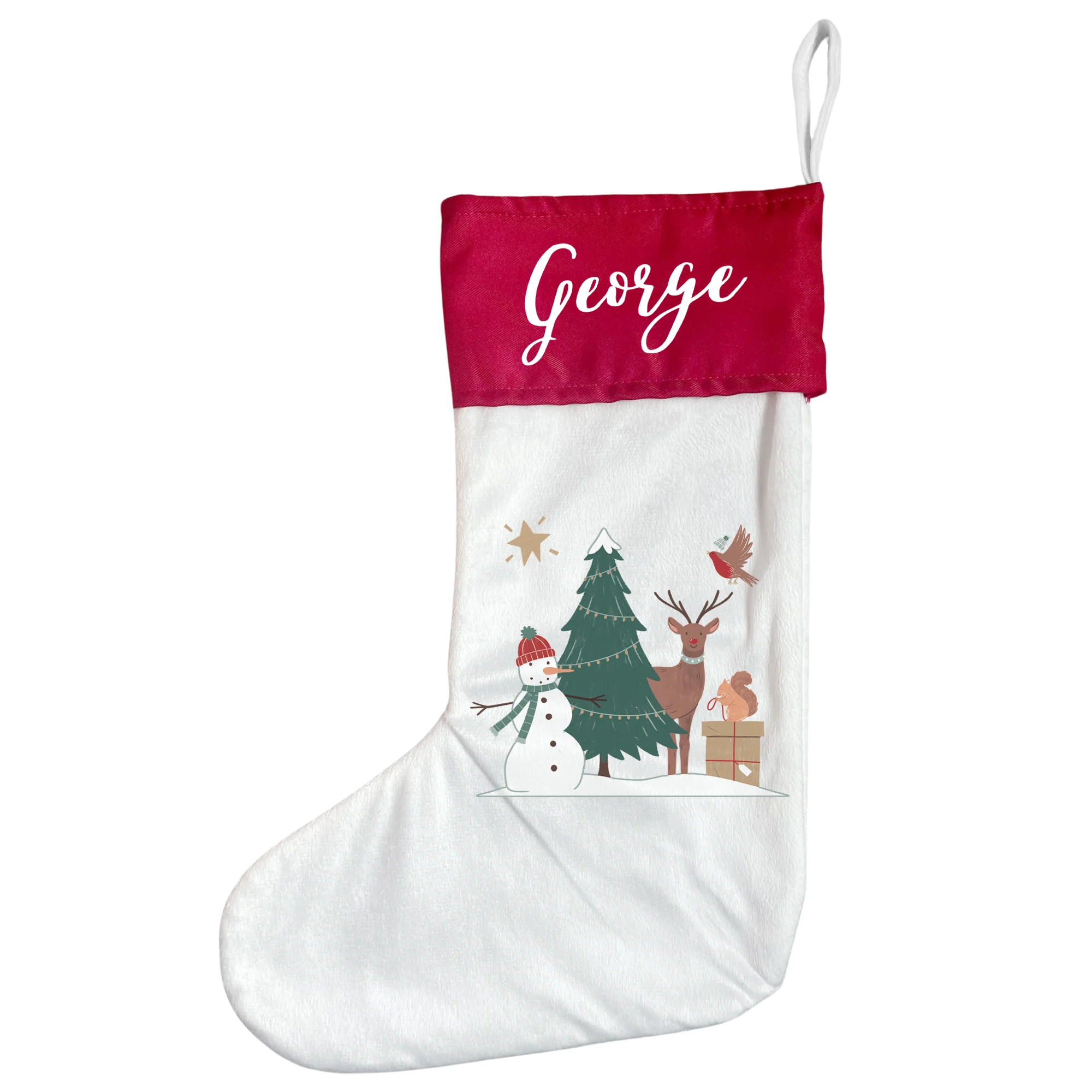 Personalised Forest Theme Christmas Stocking - Image 5