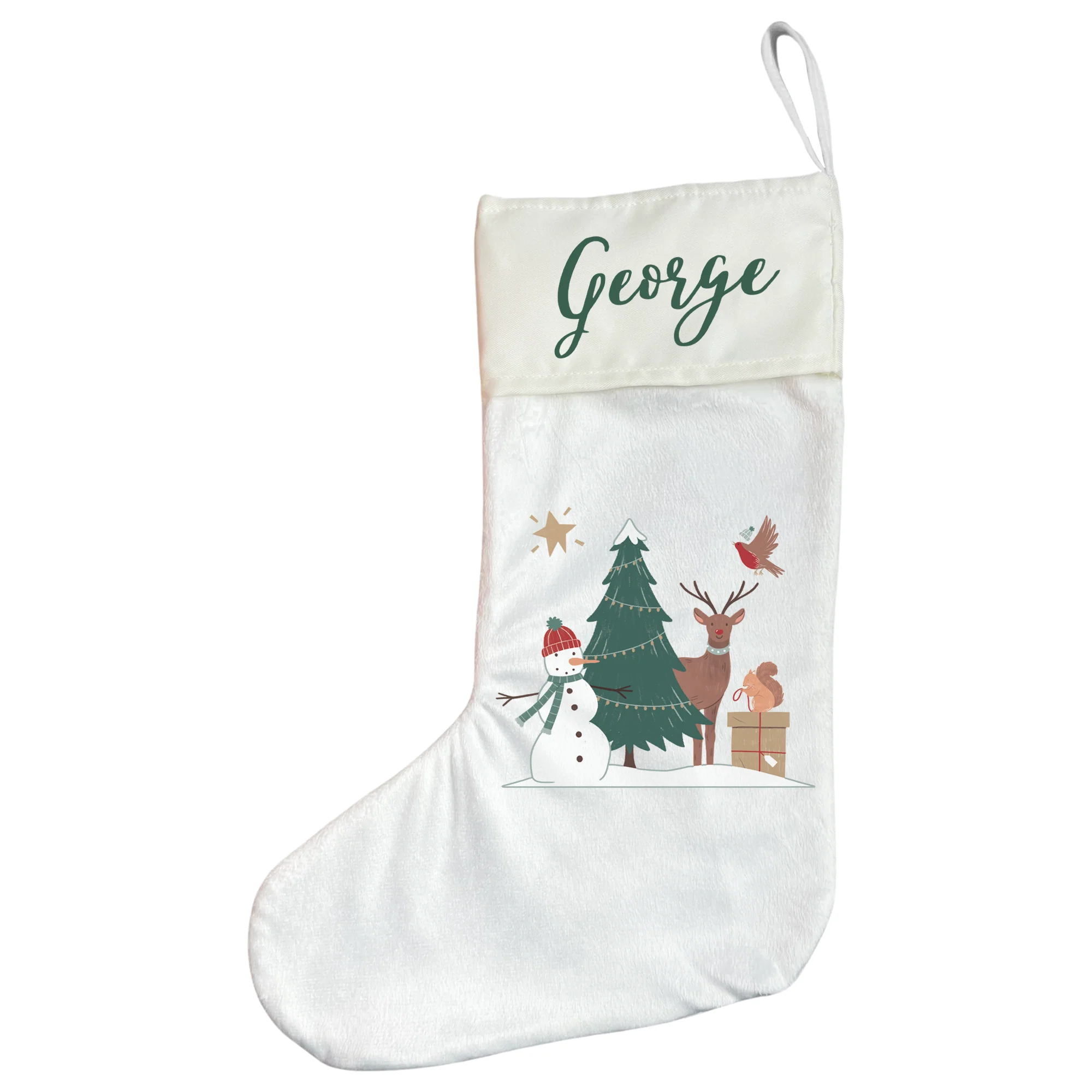 Personalised Forest Theme Christmas Stocking - Image 7