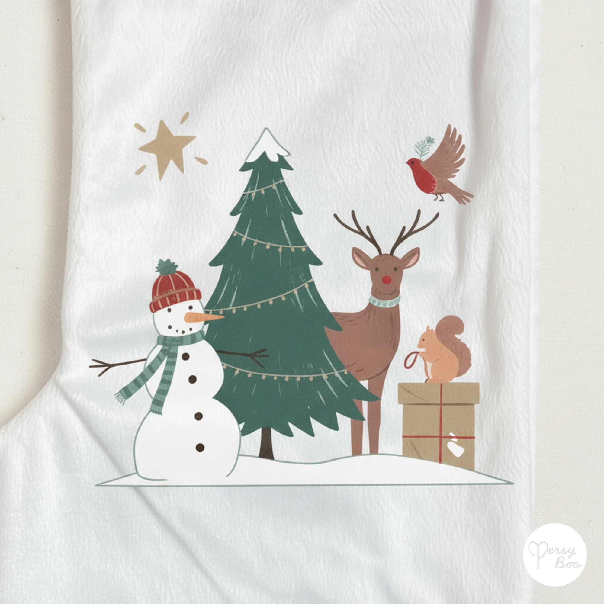 Personalised Forest Theme Christmas Stocking - Image 8