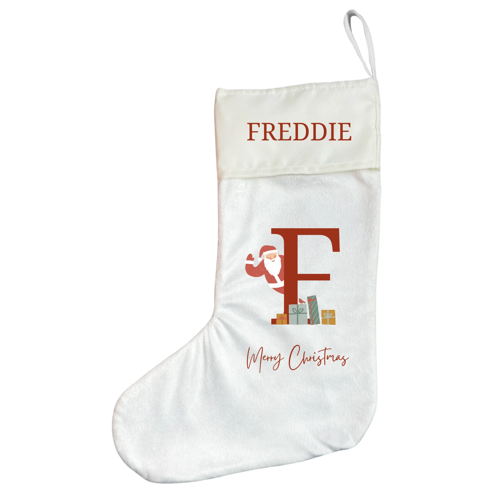 Personalised Christmas Stocking - Santa Brings Gifts Design - Image 5