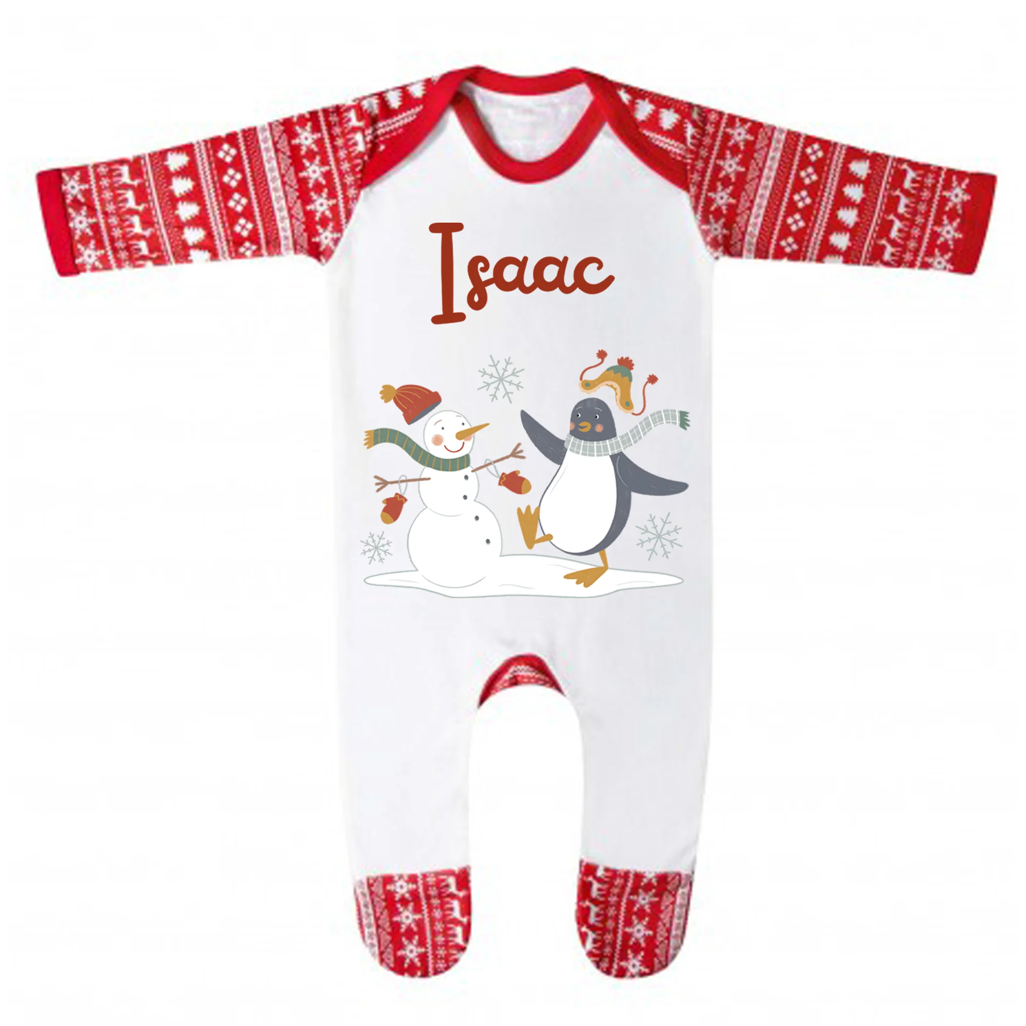 Personalised Christmas Winter Friends Pyjamas - Kids and Adults - Unisex PJ Set - Image 4