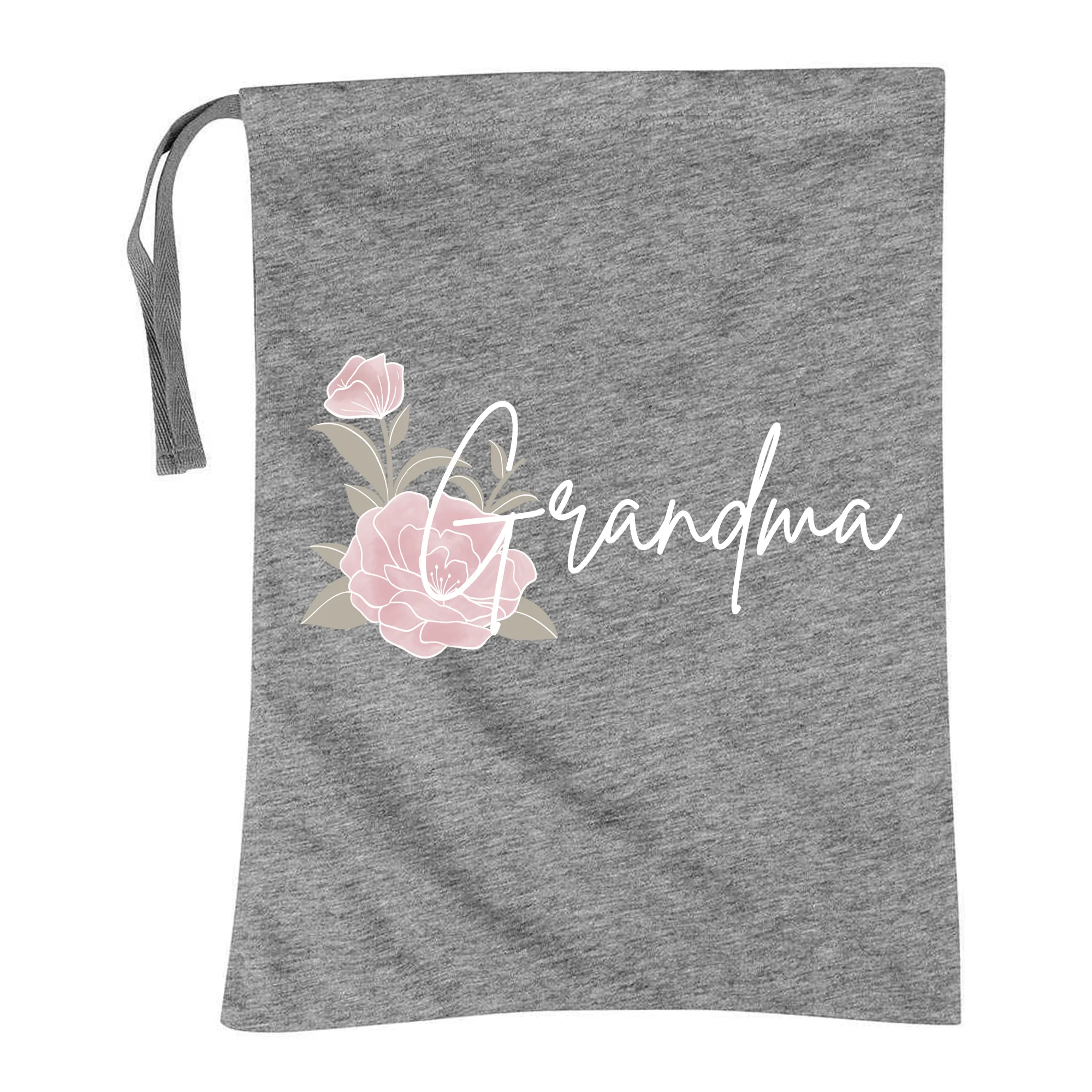 Personalised Cotton Pyjama Set with Travel Bag - Short Sleeve - Long Trousers - Floral Date Design - Image 3