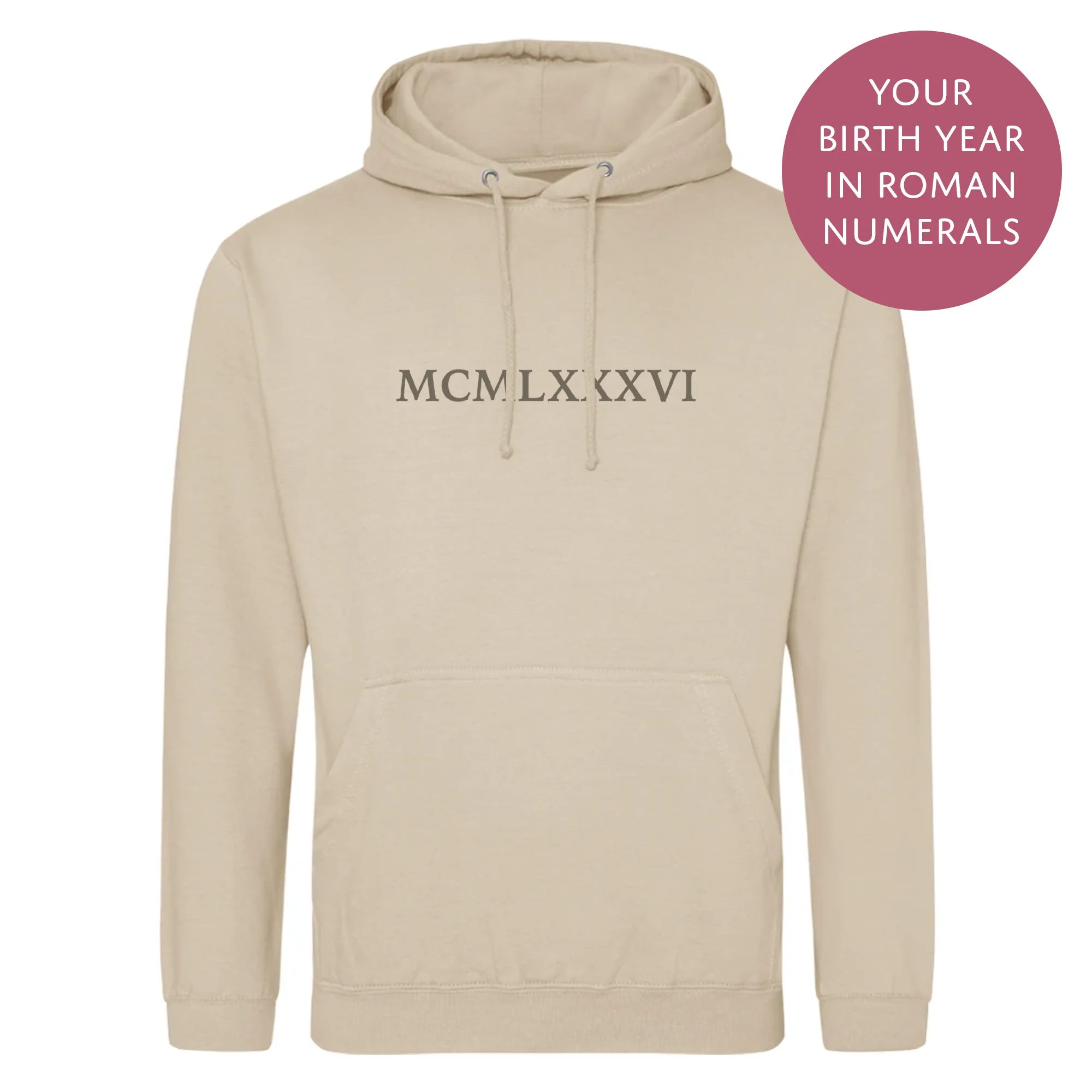 Personalised Couples Hoodie - Birth Year Roman Numerals Jumper - Matching His and Hers - Image 5