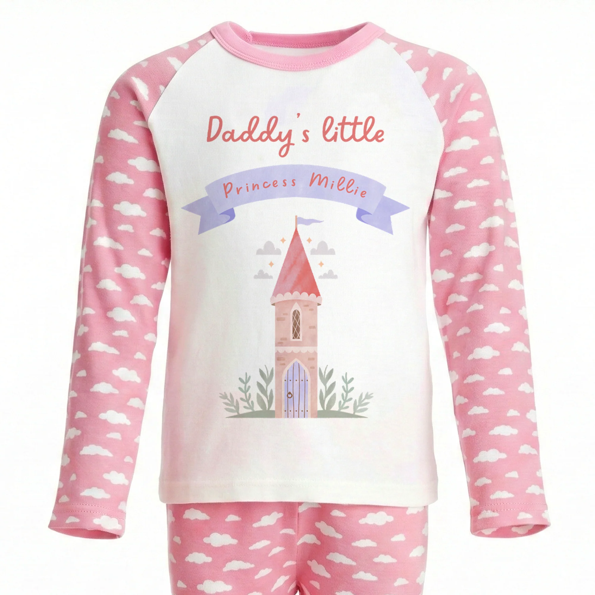 Personalised Daddy's Little Princess Pyjama Set For Kids - Customised Fathers Day Dad and Daughter Gift - Image 2