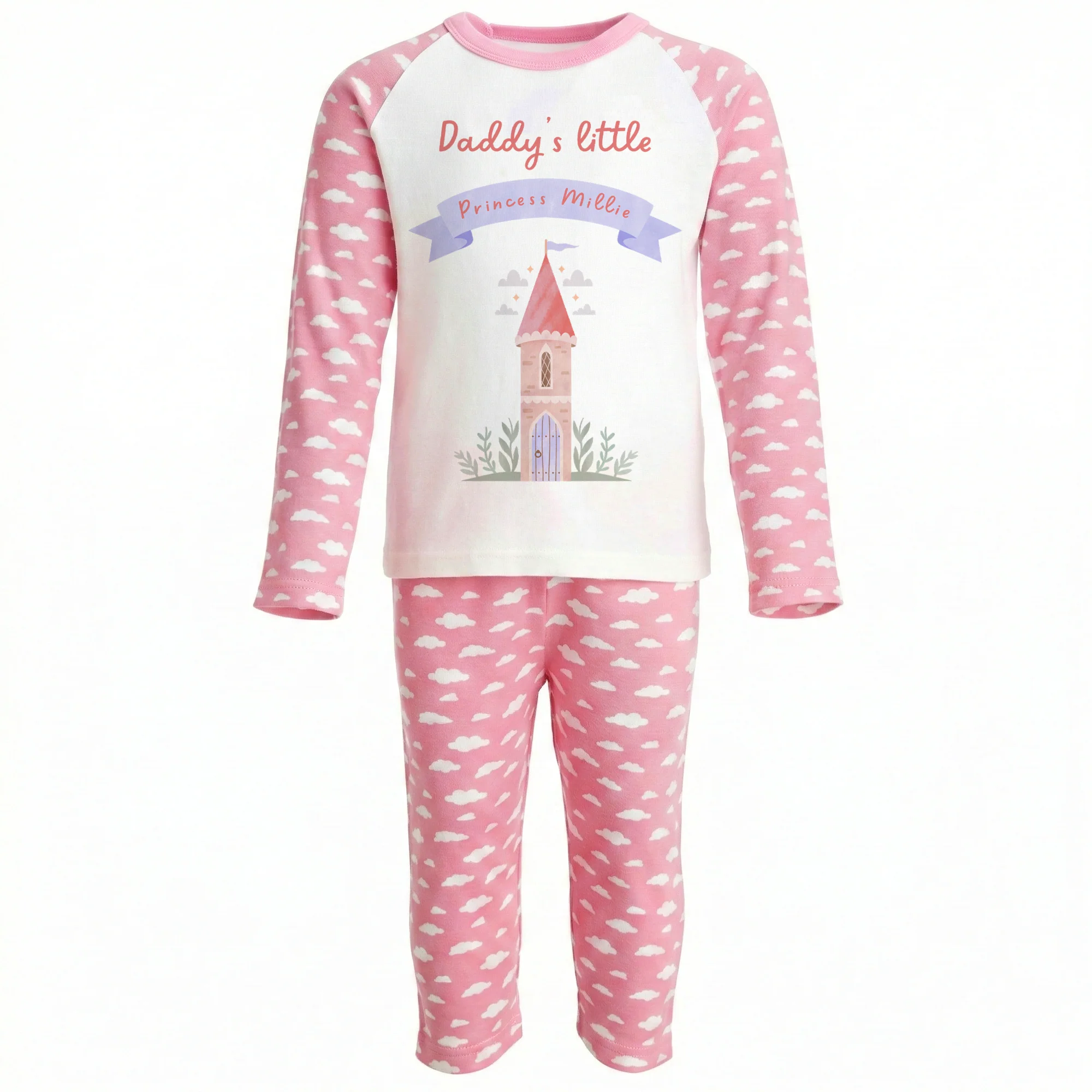 Personalised Daddy's Little Princess Pyjama Set For Kids - Customised Fathers Day Dad and Daughter Gift - Image 3