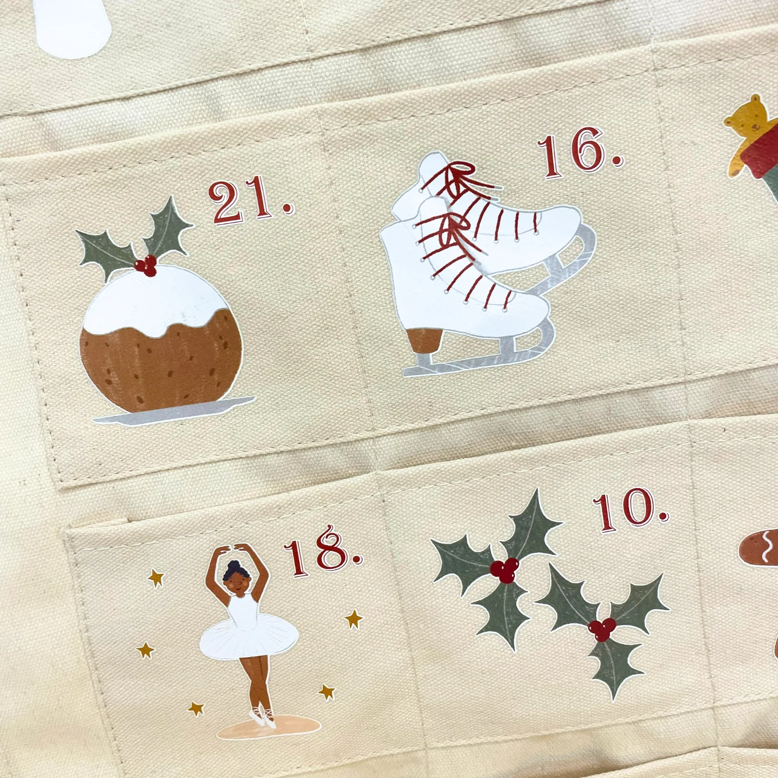 Personalised Fabric Christmas Advent Calendar - Christmas Countdown Calendar - Image 9