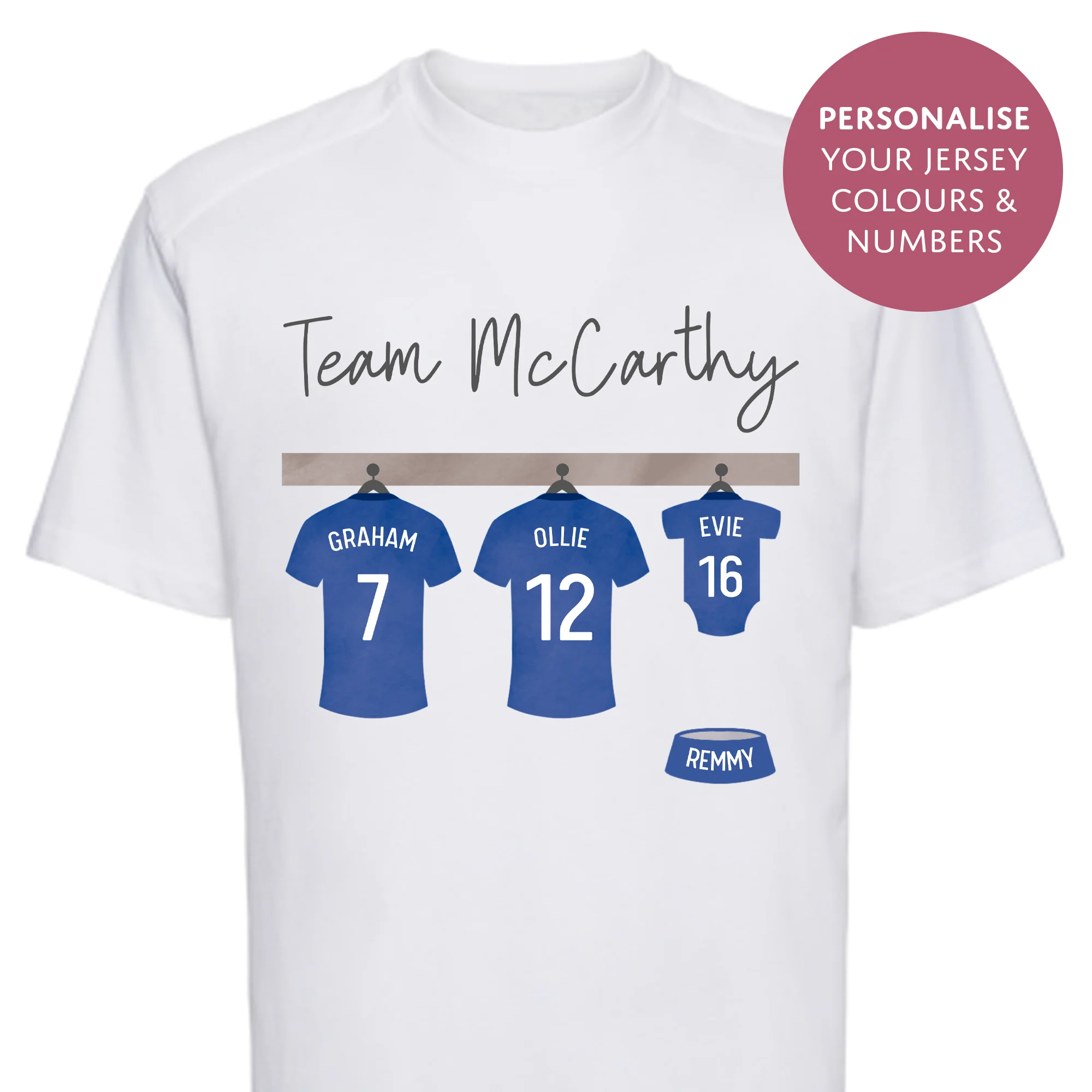 Personalised Family Team Matching T-shirt and Babygrow - Daddy and Baby Set - Fathers Day Gift For Dad - Image 2