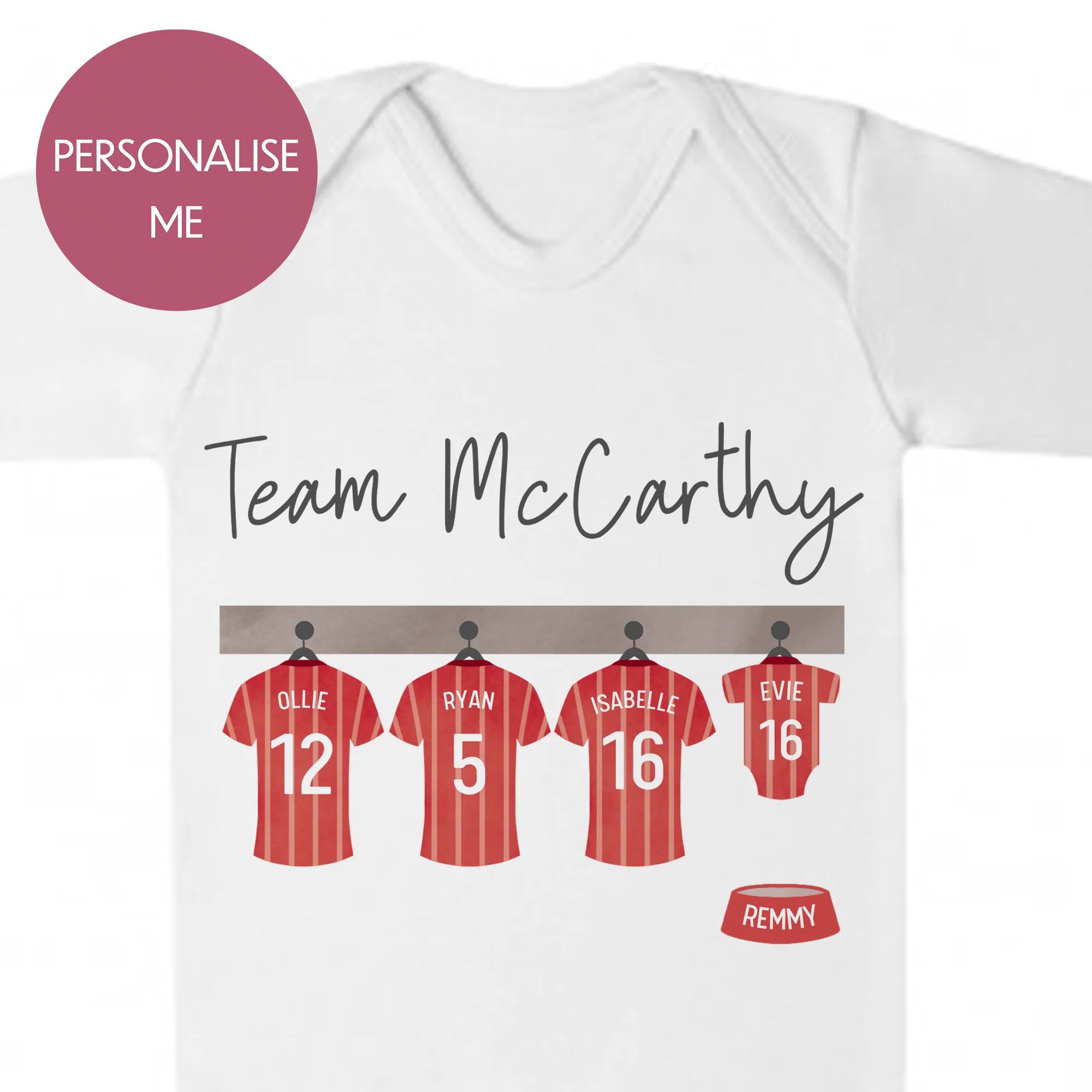 Personalised Family Team Matching T-shirt and Babygrow - Daddy and Baby Set - Fathers Day Gift For Dad - Image 5