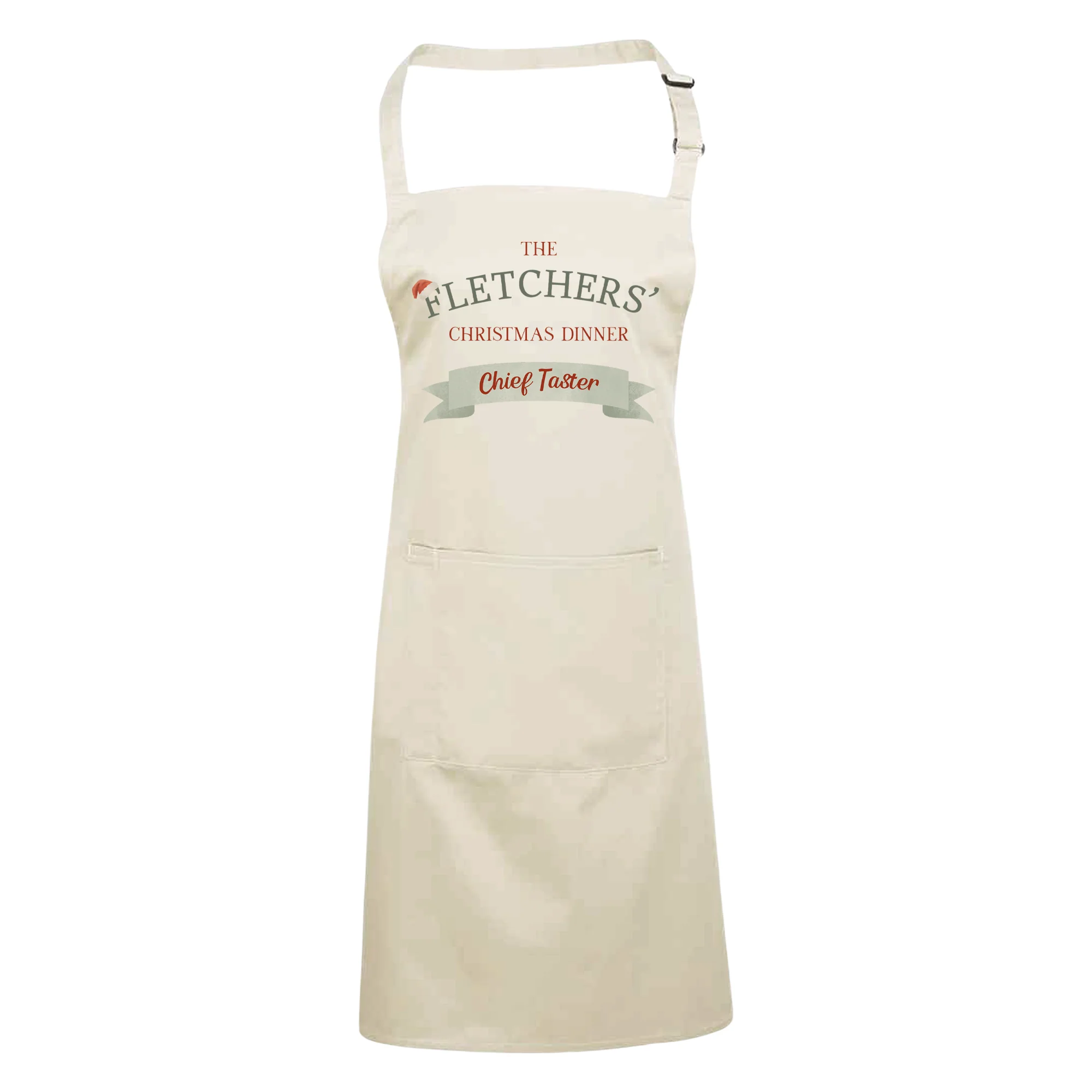 Personalised Festive Family Apron - Christmas Dinner Unisex Adults and Kids Fun Apron Gift - Image 2