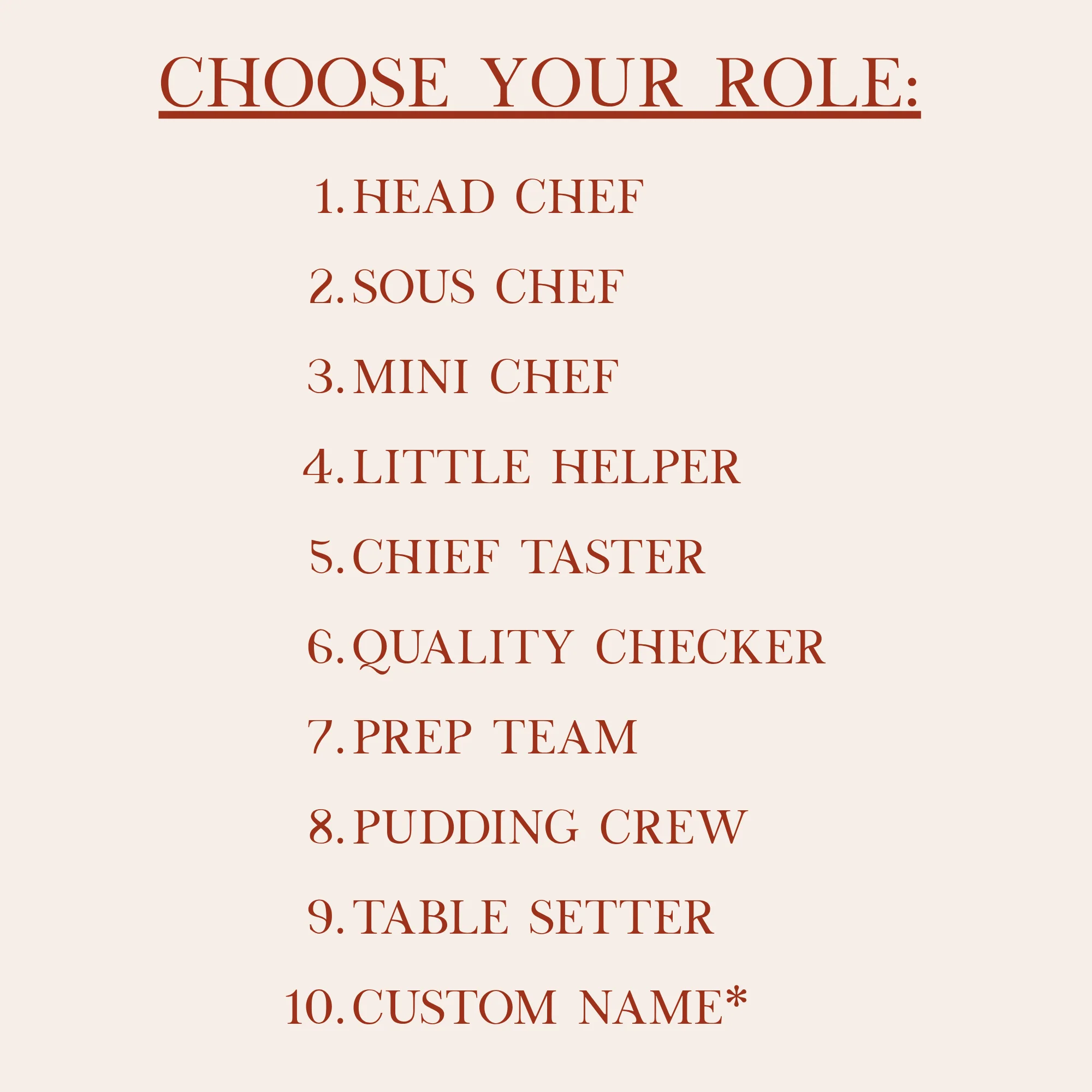 Personalised Festive Family Apron - Christmas Dinner Unisex Adults and Kids Fun Apron Gift - Image 3