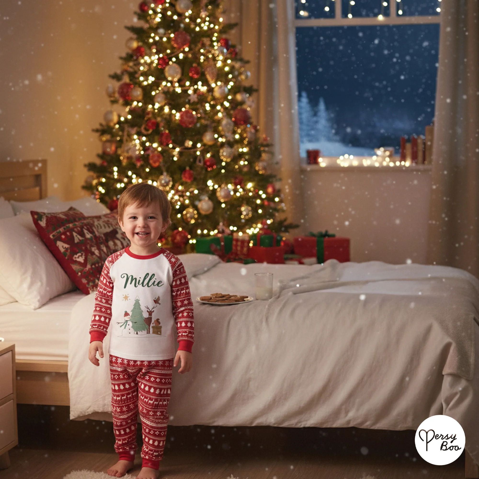 Personalised Festive Forest Pyjamas - Kids and Adults - Unisex Christmas PJ Set - Image 6