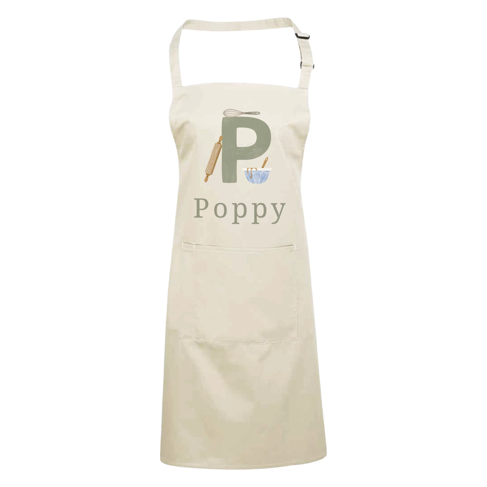 Personalised Green Initials Apron - Adults and Kids Baking and Cooking Apron Gift - Image 7