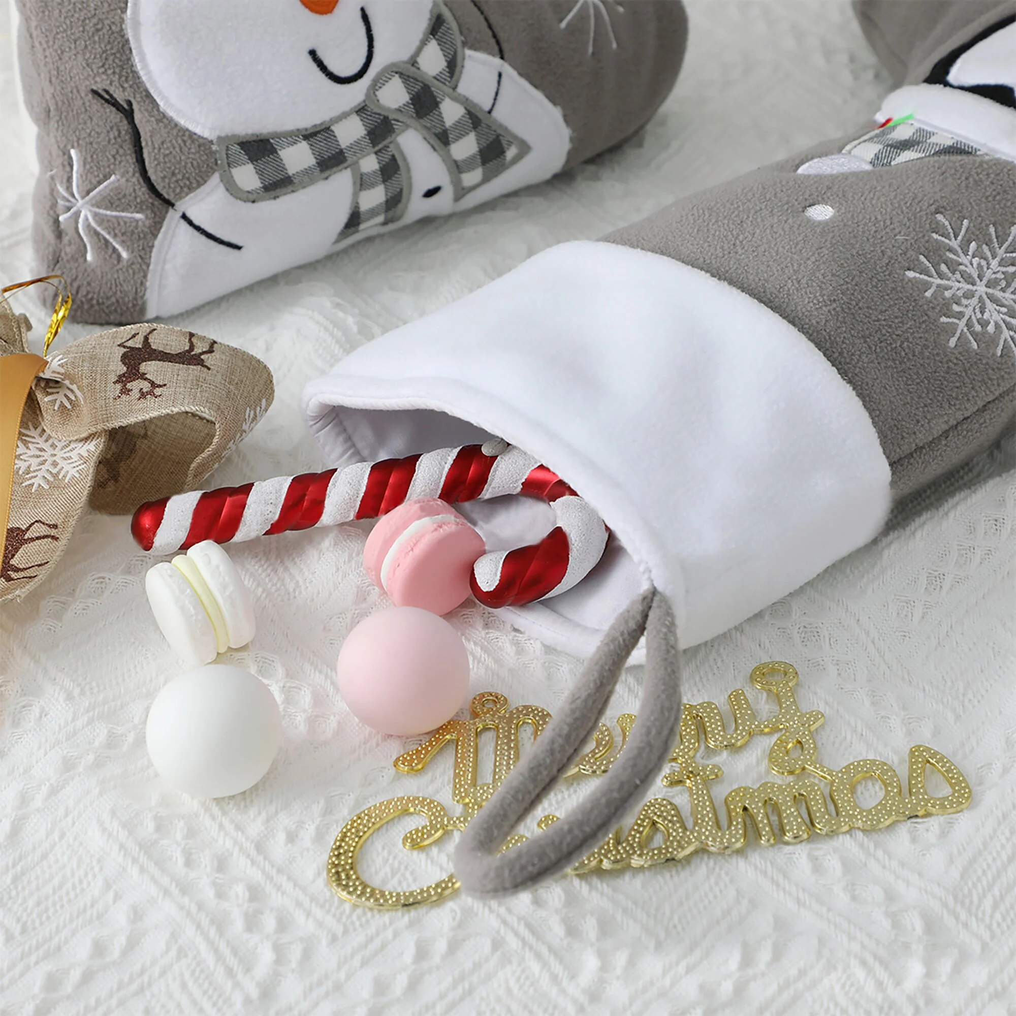 Personalised Stocking in Grey- Fun Designs - Image 8