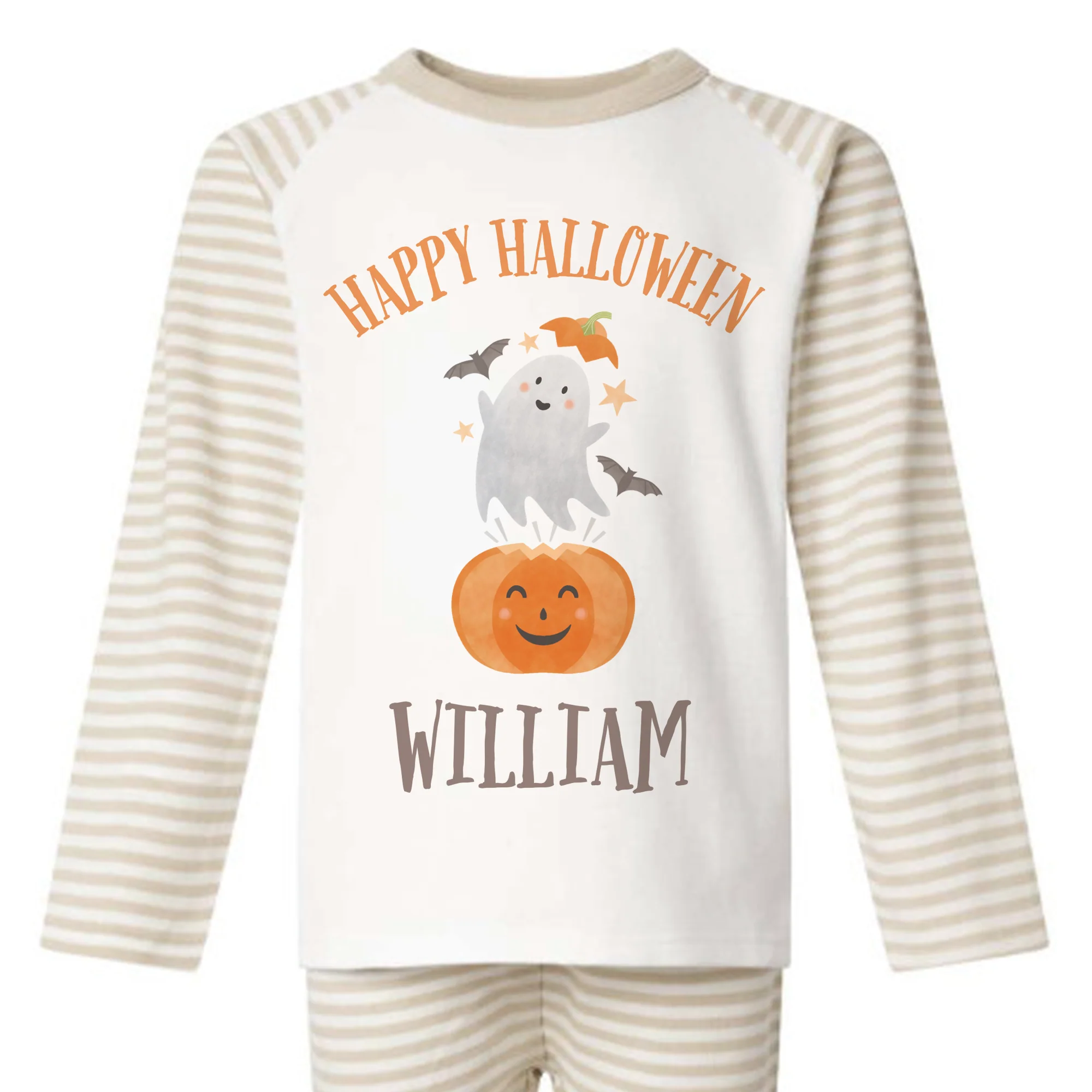 Personalised Halloween Kids Pyjamas Set - 100% Cotton - Image 4