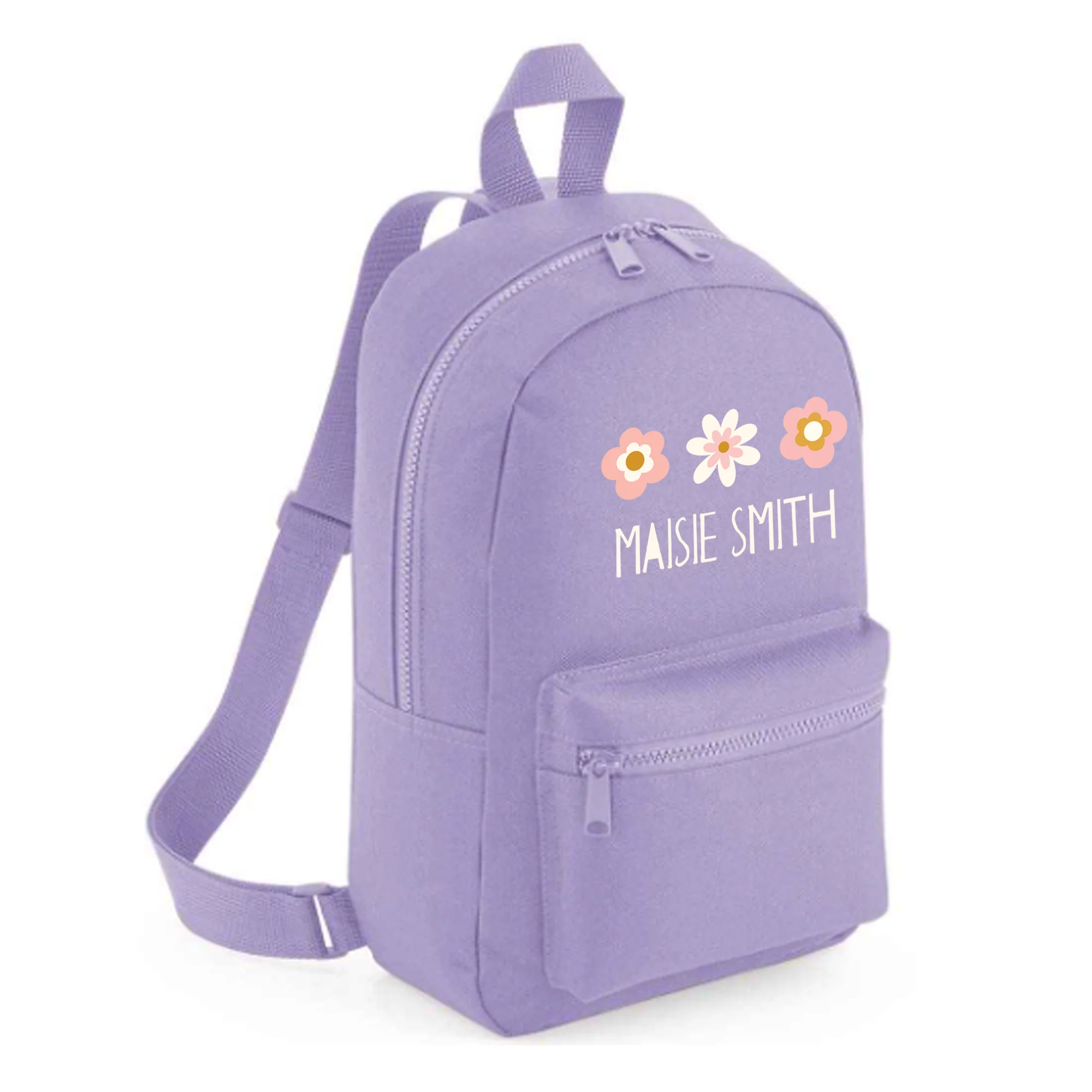 Personalised Kids 7L Backpack - Flowers Design - Image 5