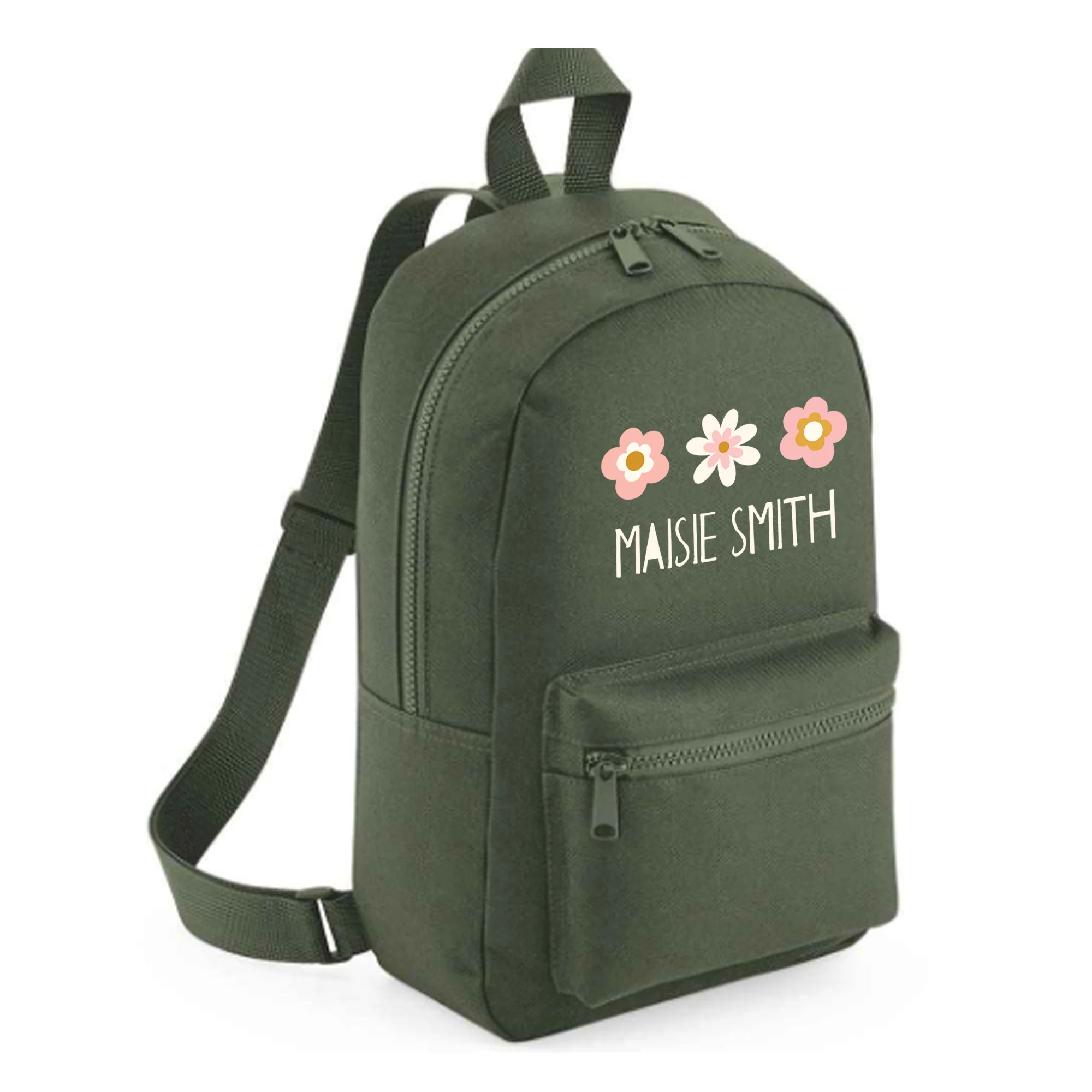 Personalised Kids 7L Backpack - Flowers Design - Image 6