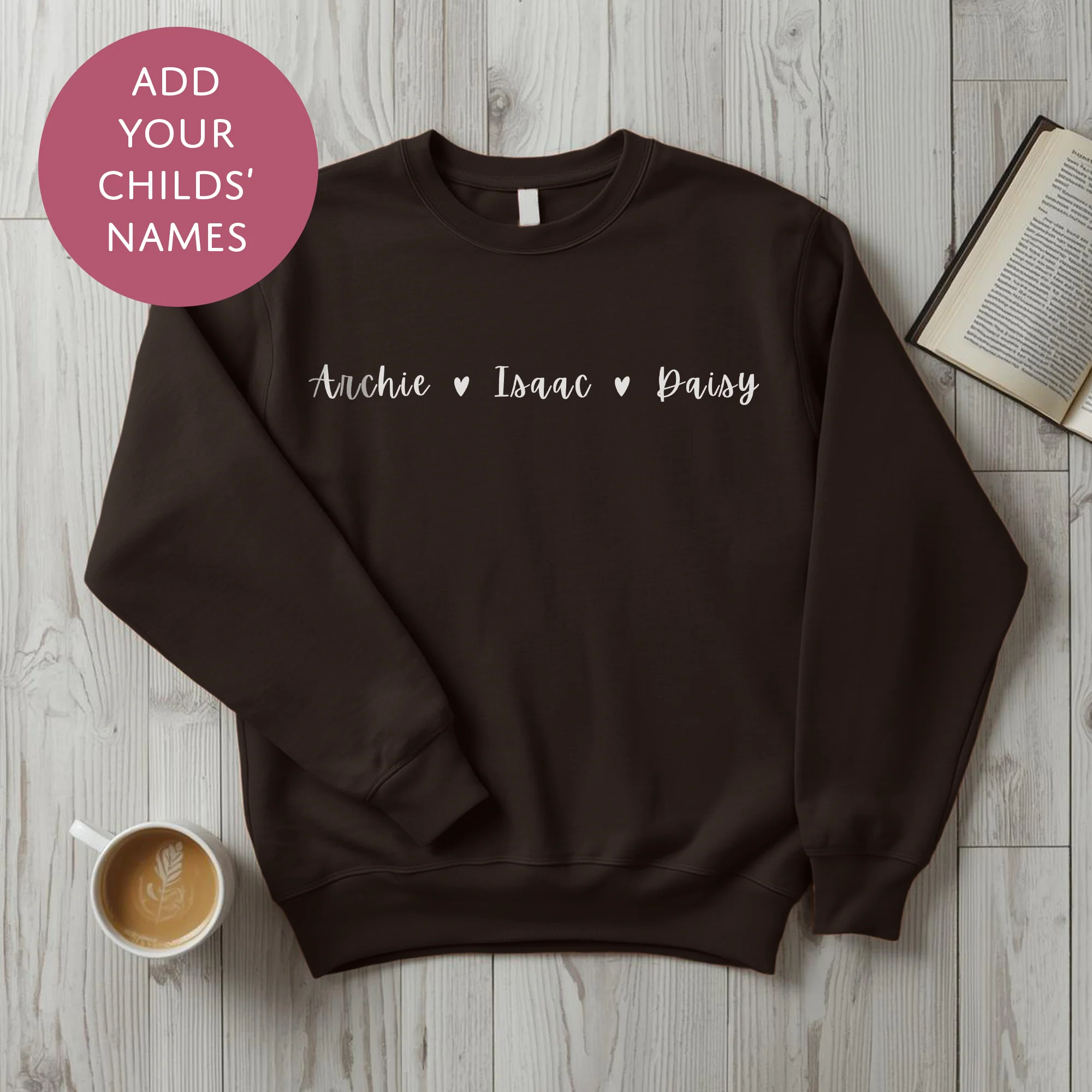 Personalised Kids Names Sweater For Mum - Custom Mothers Day Jumper - Image 11