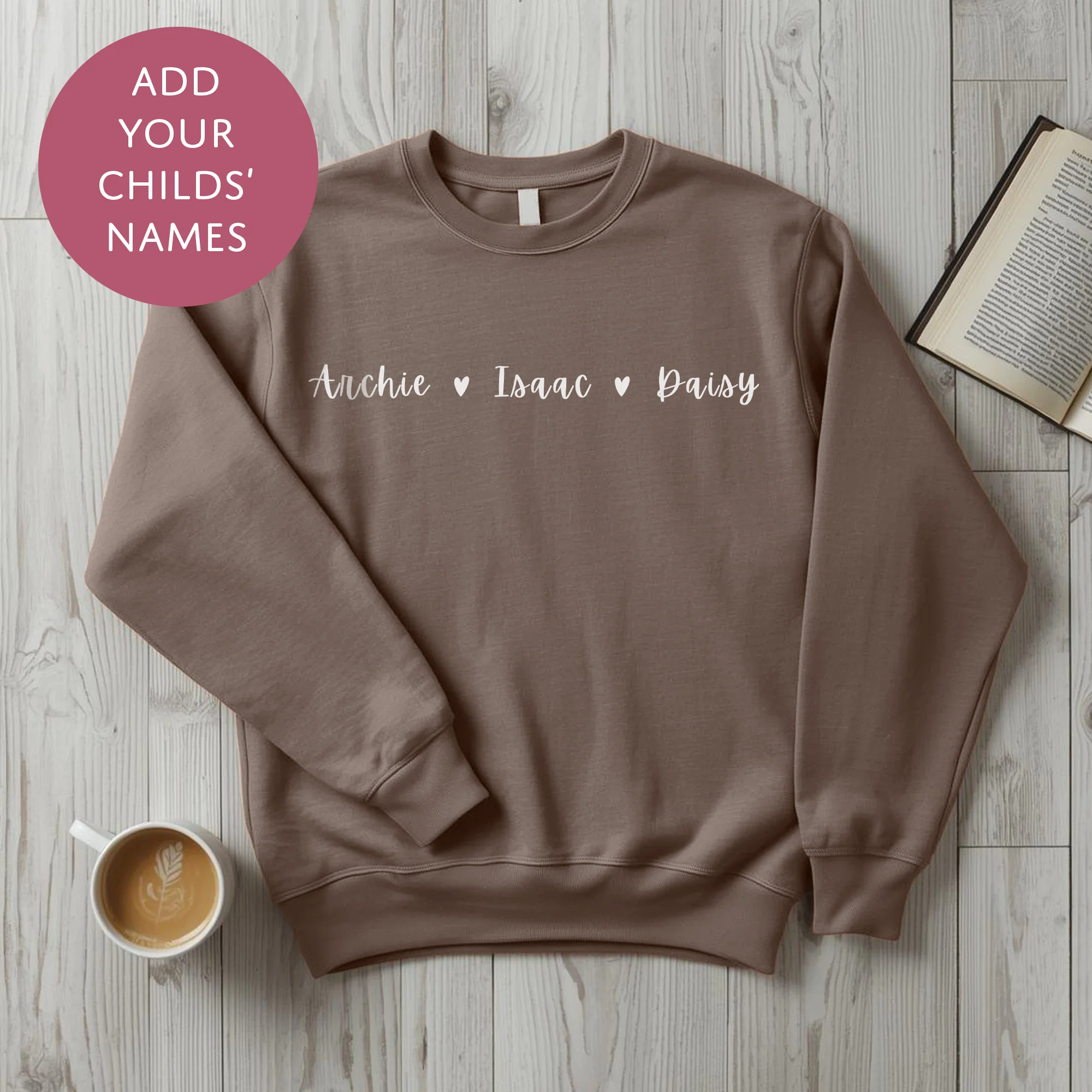 Personalised Kids Names Sweater For Mum - Custom Mothers Day Jumper - Image 12